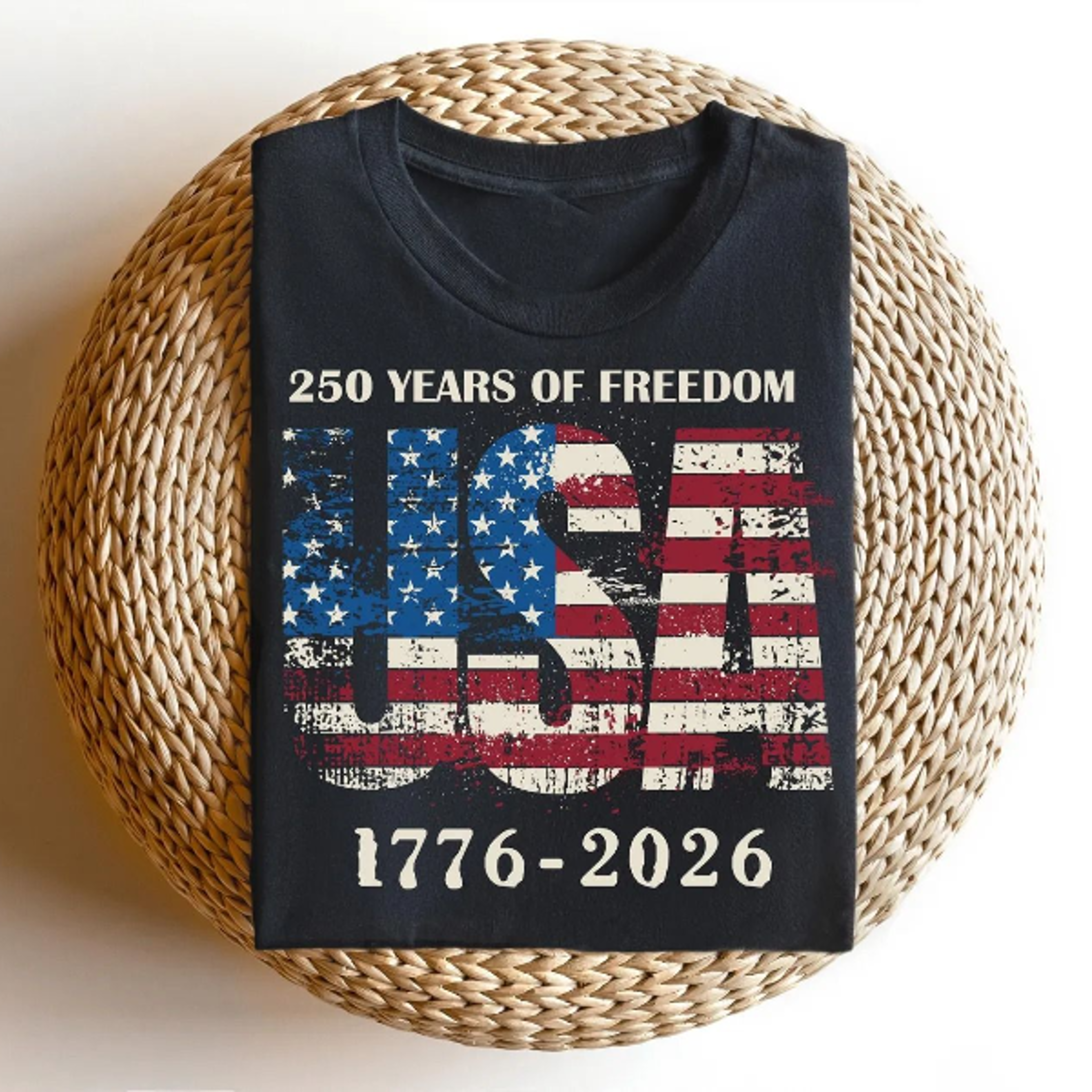 250 years of freedom v neck shirt usa 250th anniversary patriotic tee