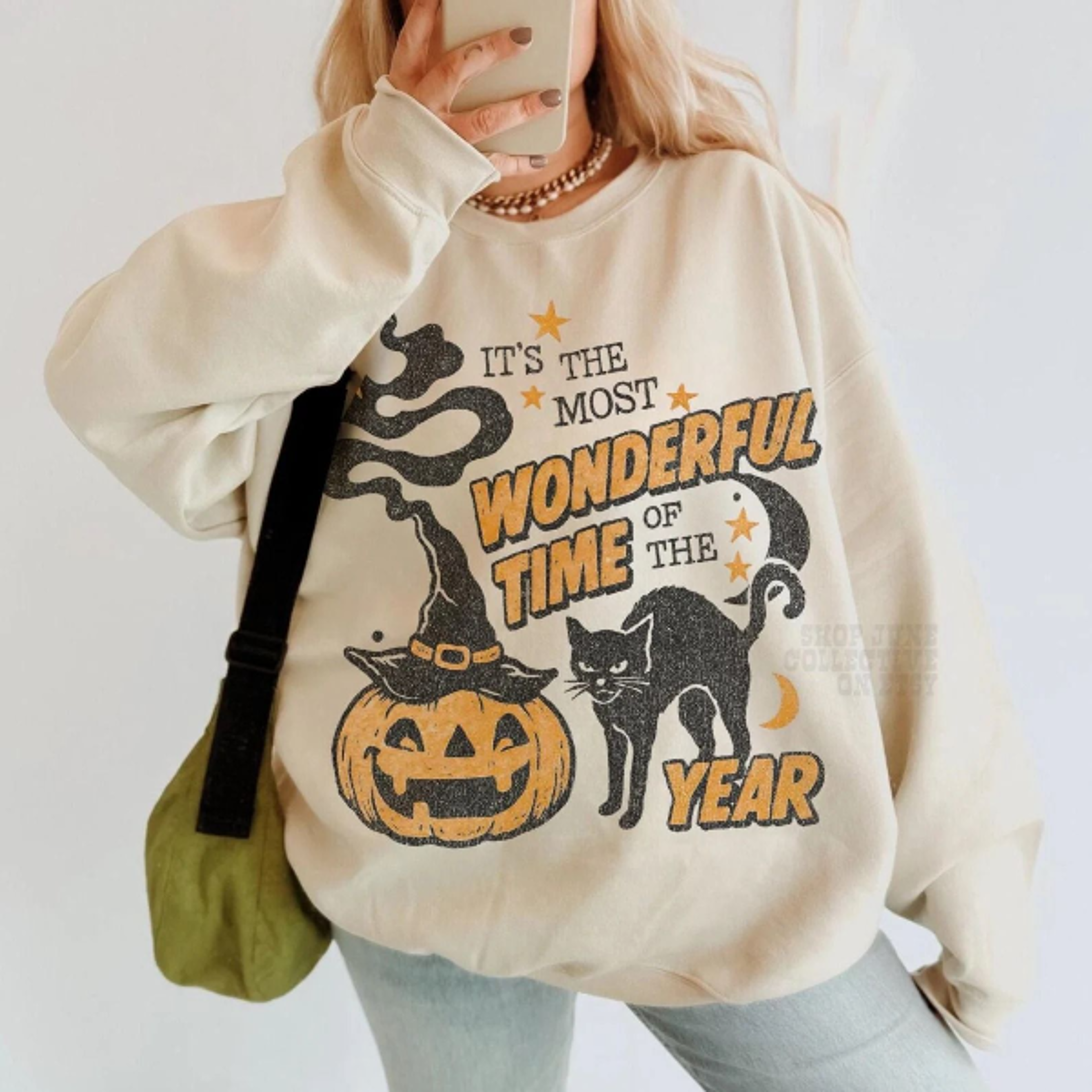 funny halloween sweatshirt pumpkin ghost fall crewneck cute spooky season shirt cozy autumn graphic pullover