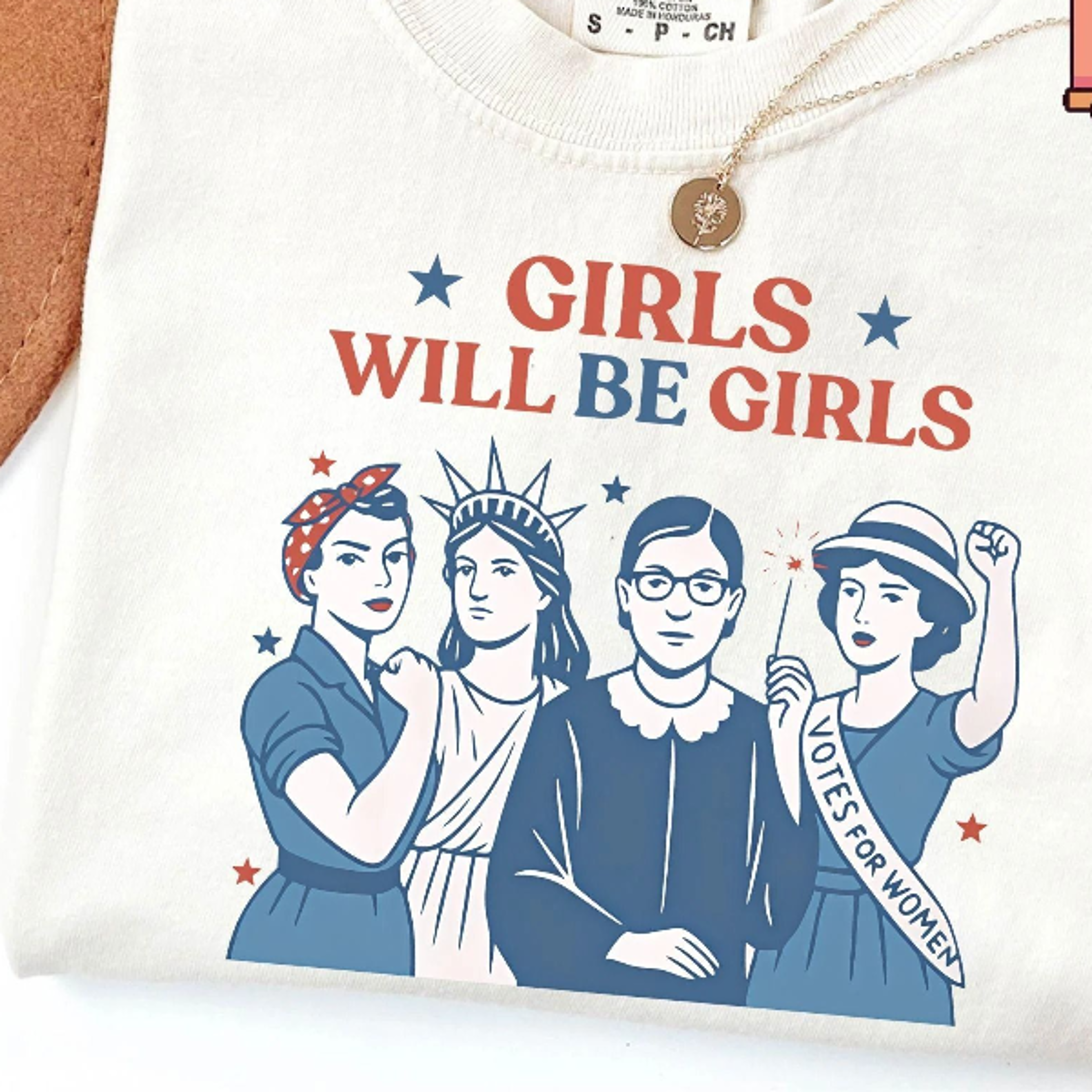 girls will be girls patriotic feminist 4th of july graphic tee