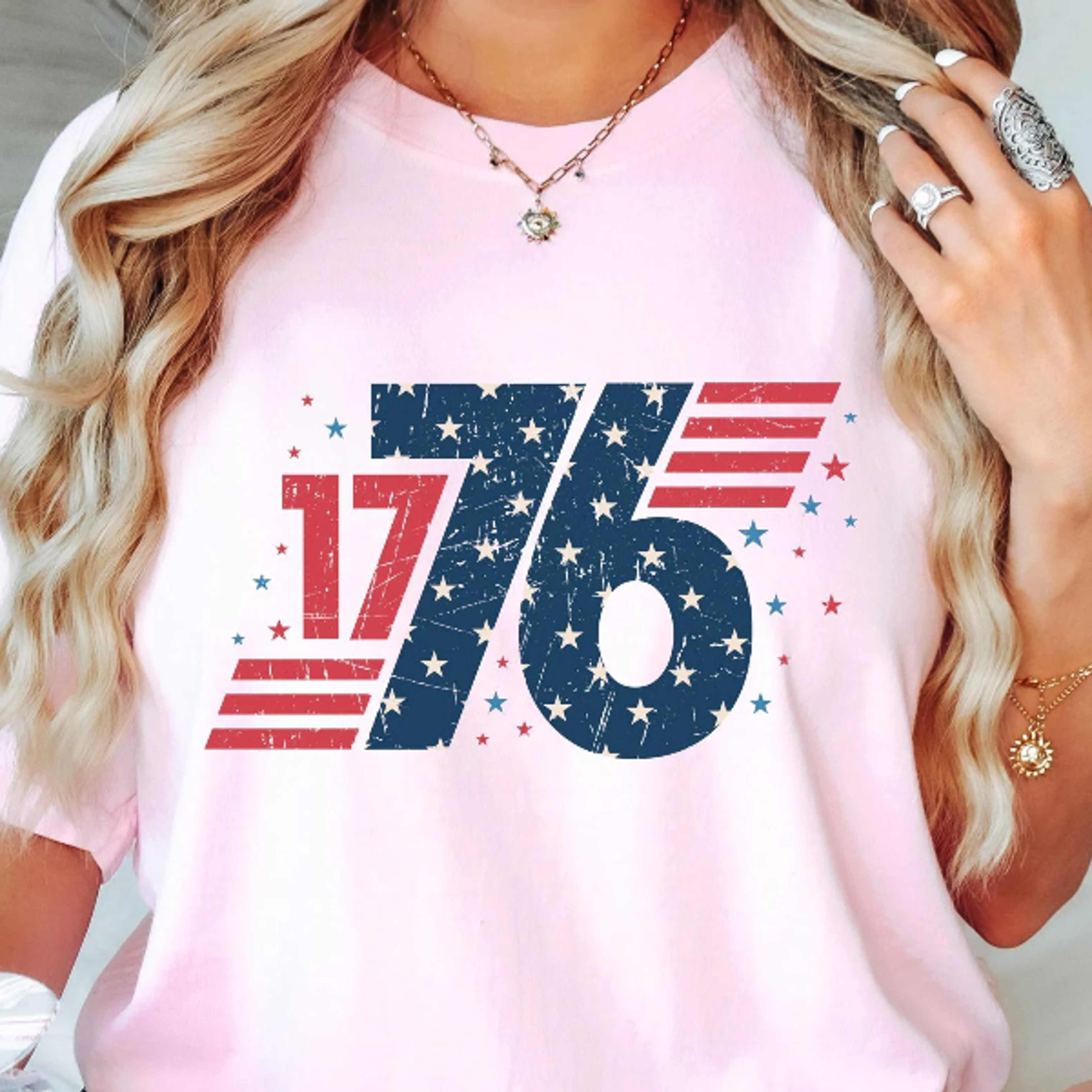 1776 retro america patriotic 4th of july graphic tee