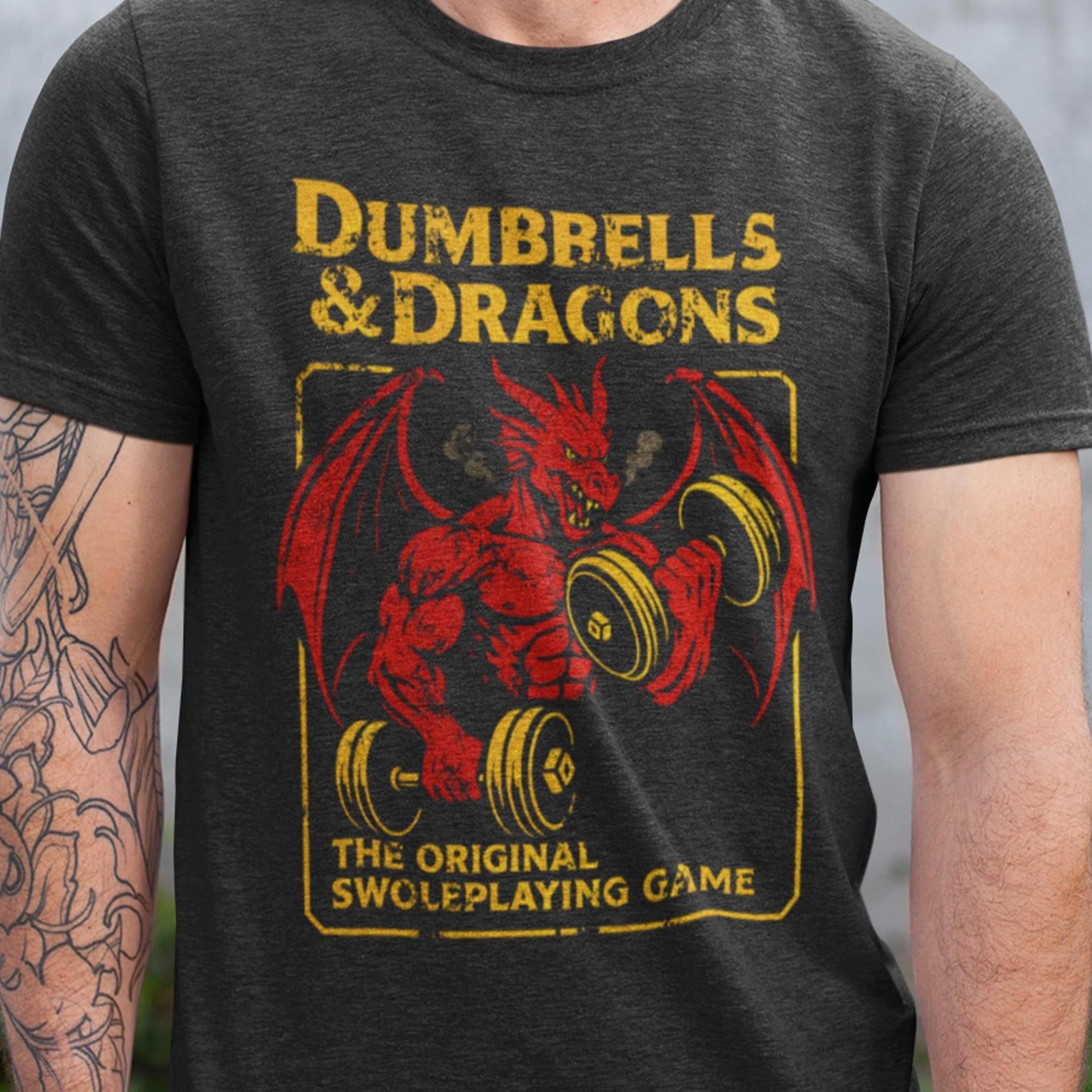 funny gym dnd shirt dungeons & dragons workout tee swole dungeon master gift shirt