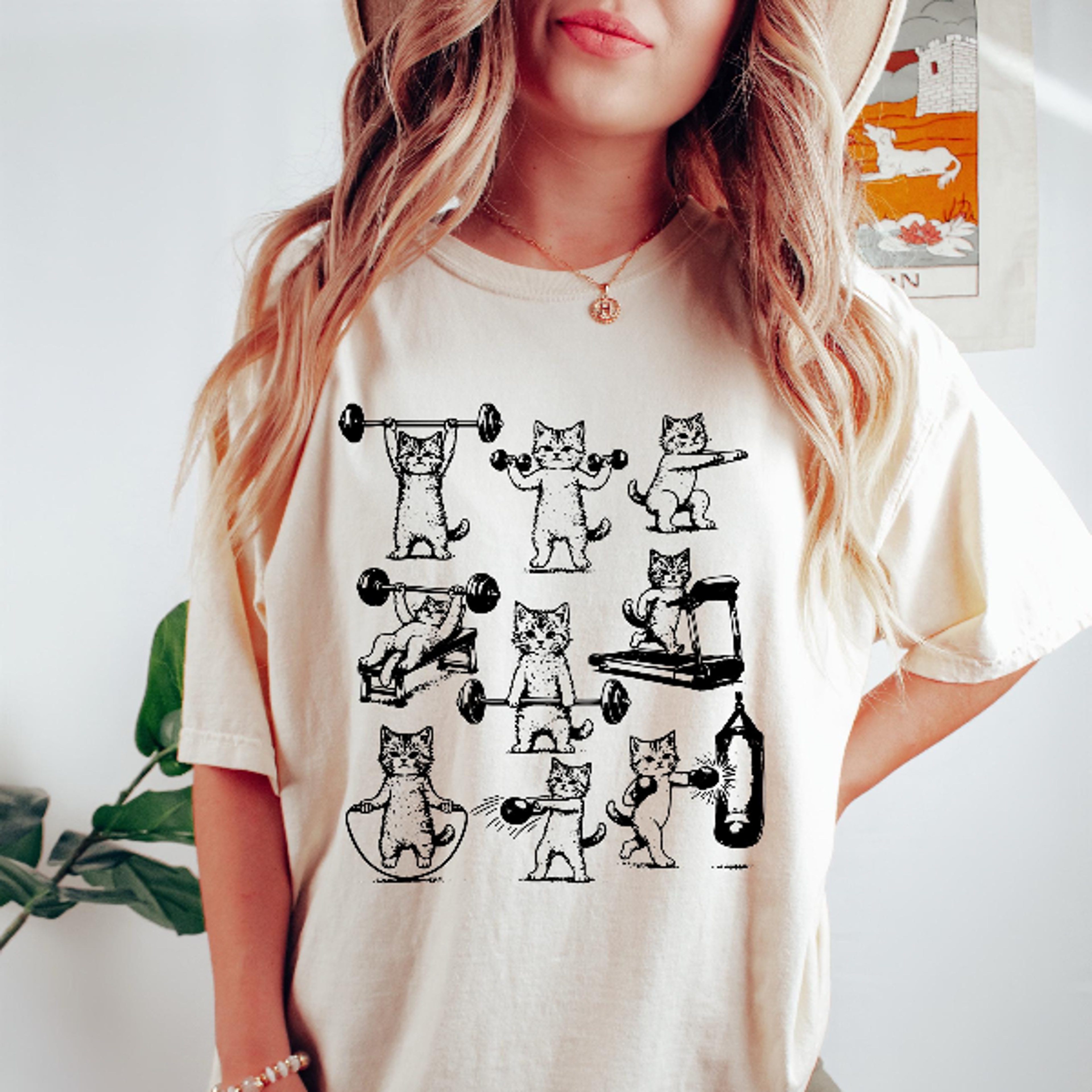funny cats gym shirt | cute y2k cat workout pump cover tee