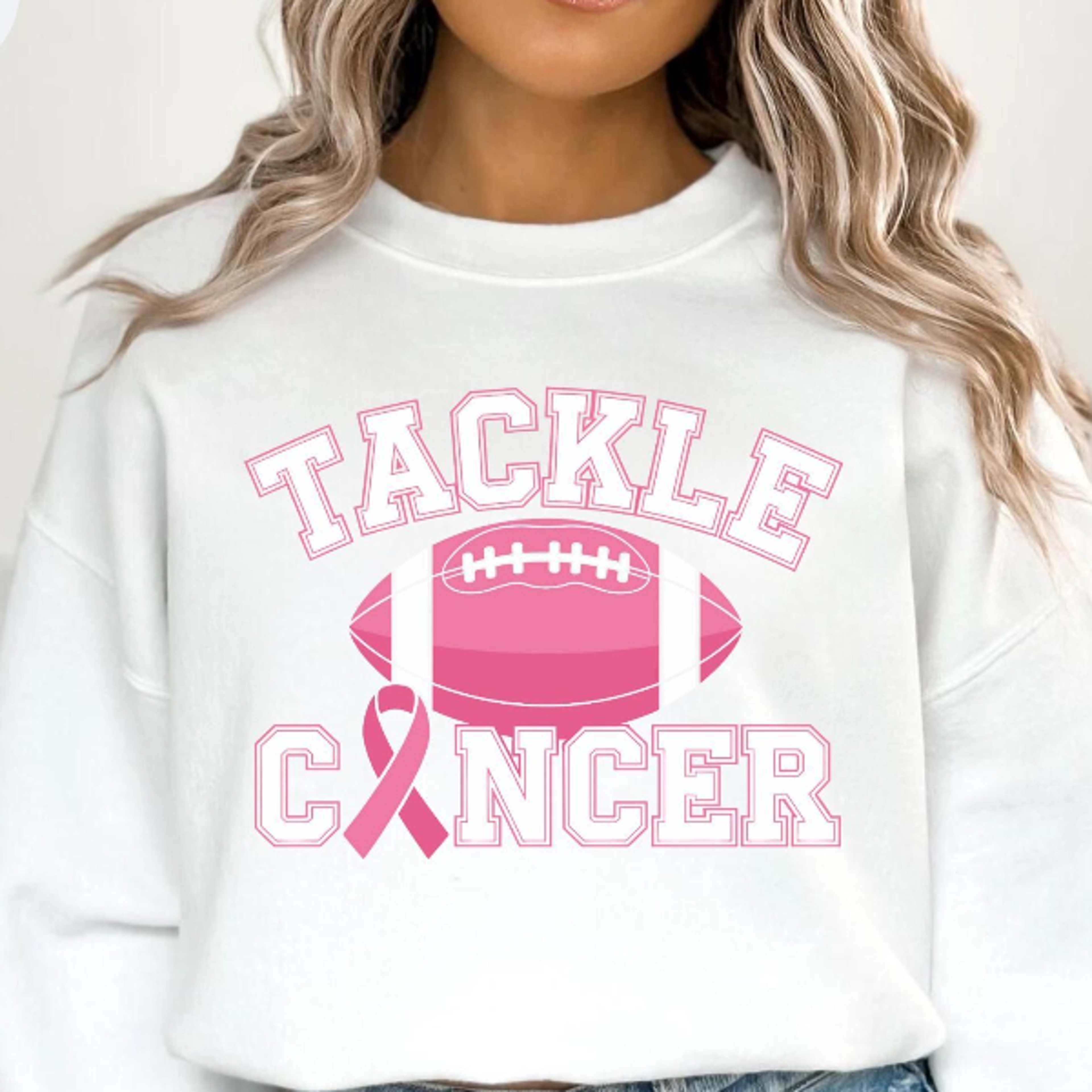 cancer warrior sweatshirt cancer awareness pink ribbon football shirt