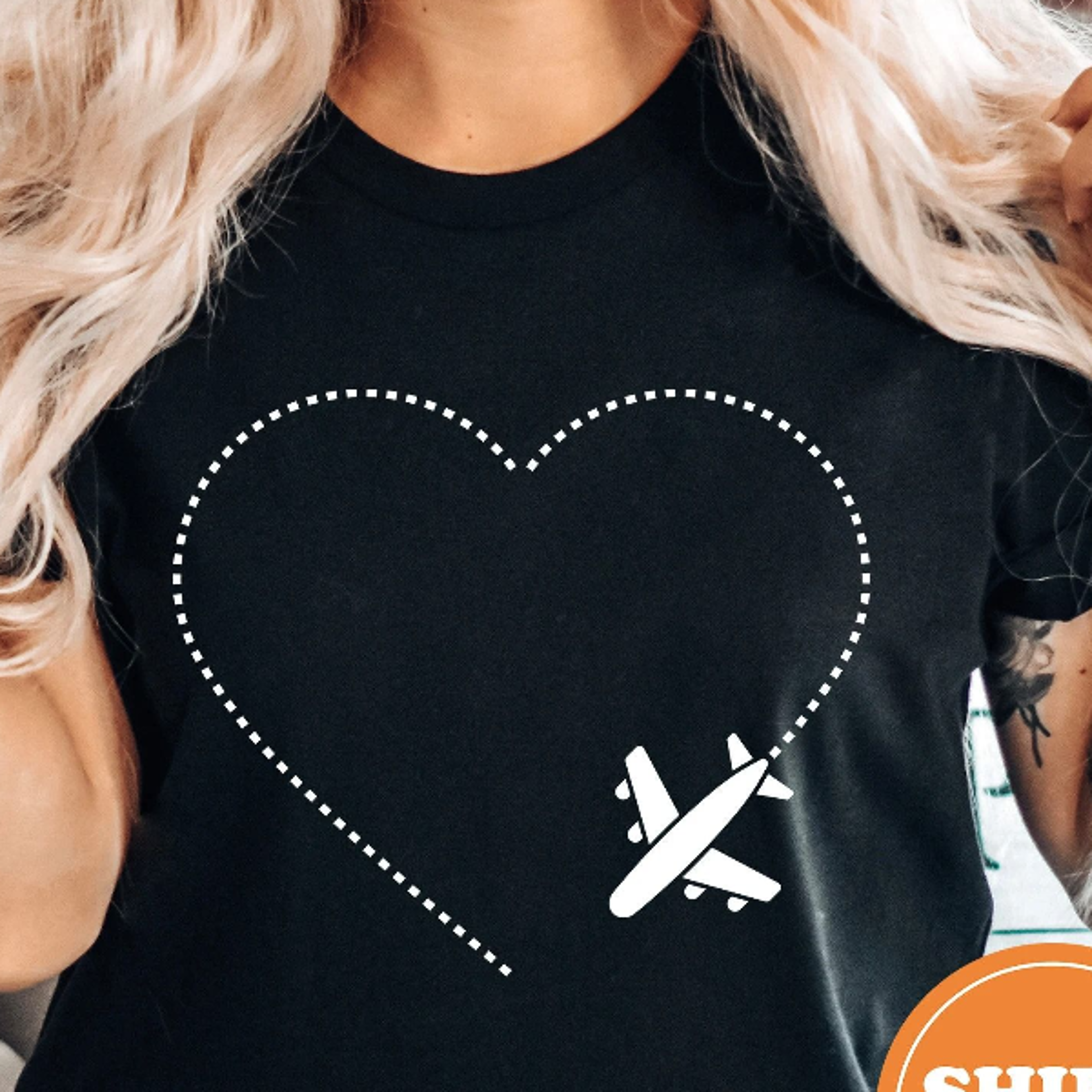 airplane heart t-shirt travel lover plane adventure vacation shirt