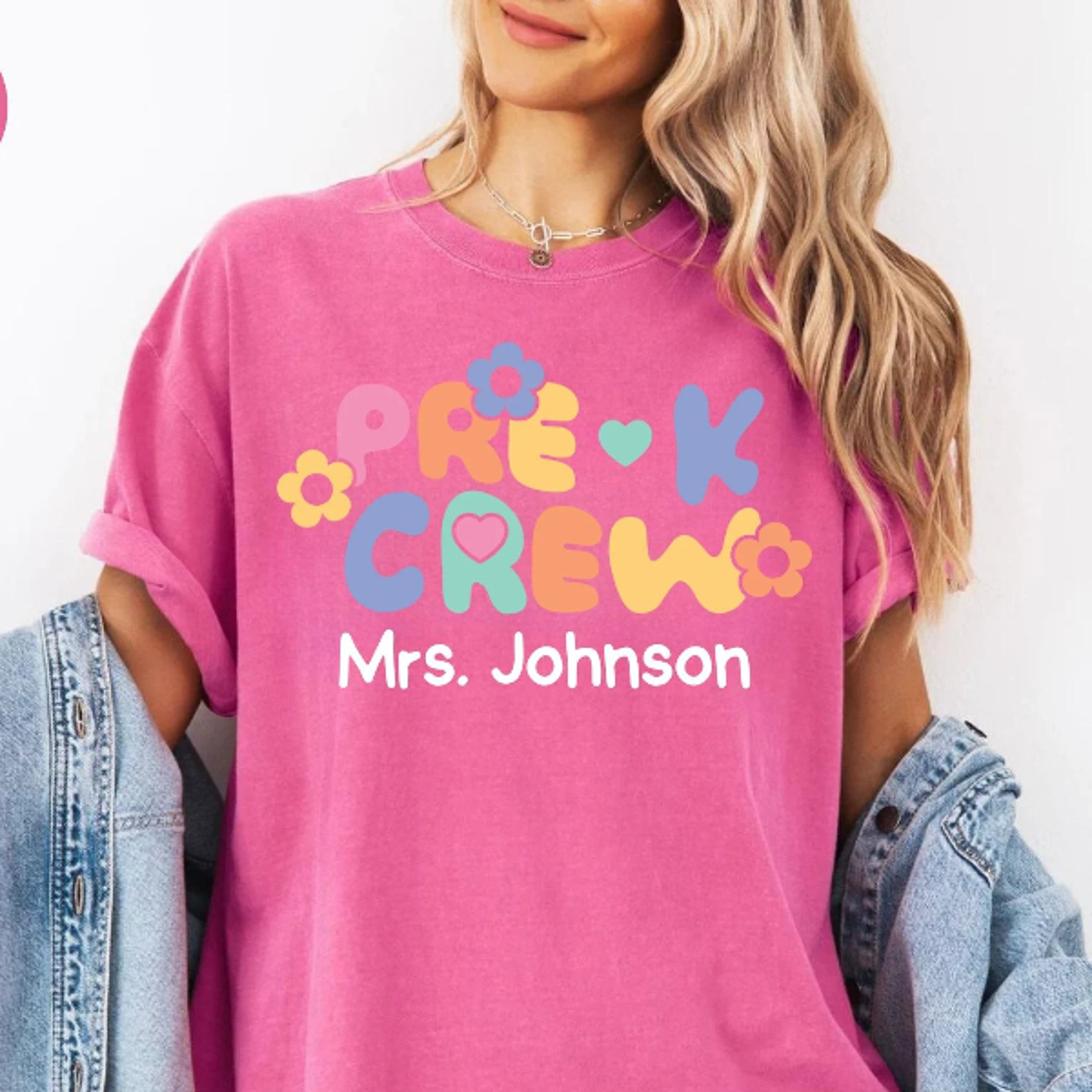pre-k teacher t-shirt | custom pre-k teacher shirt | personalized pre k crew gift tee
