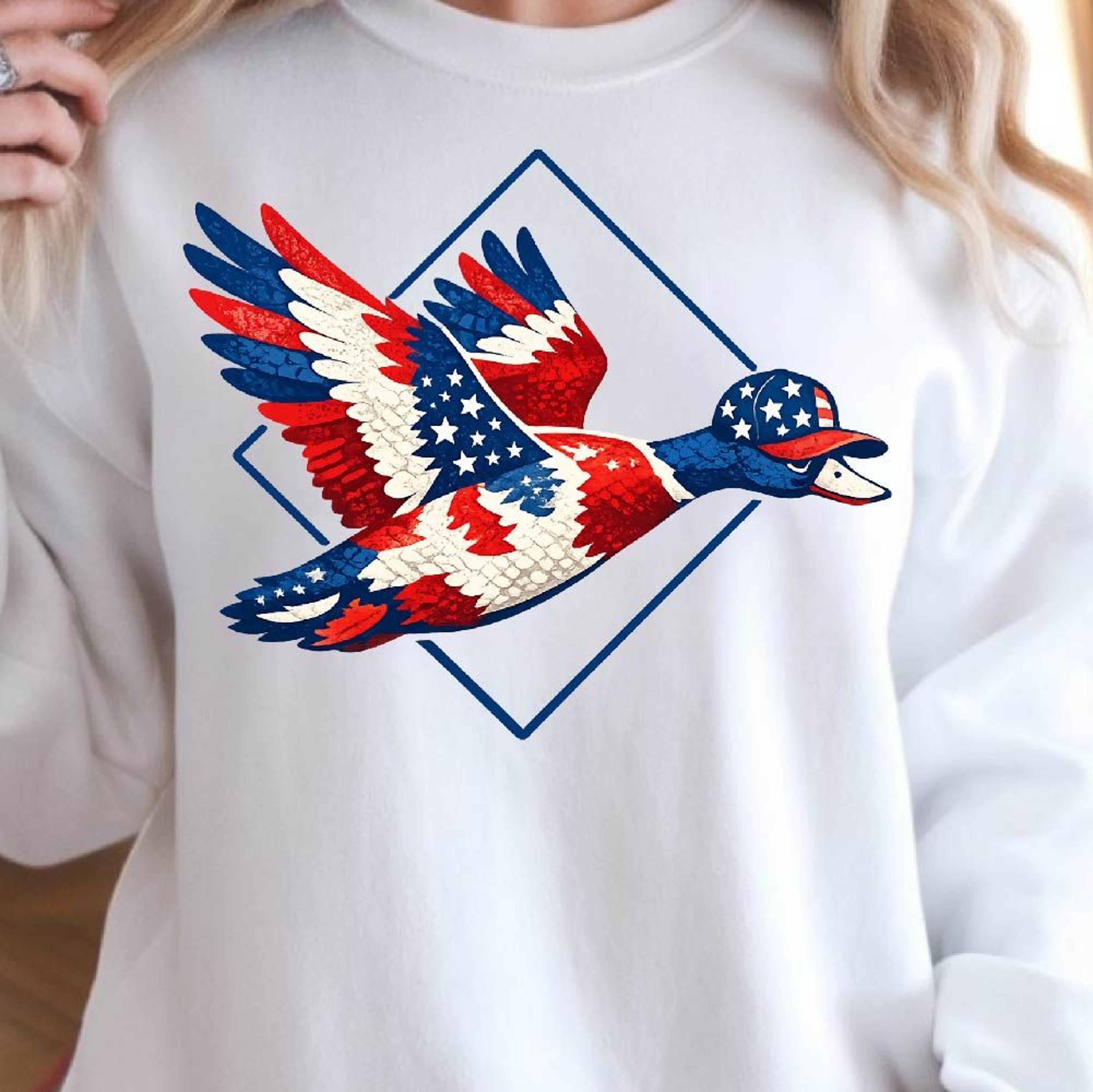 usa camo duck 4th of july patriotic graphic tee