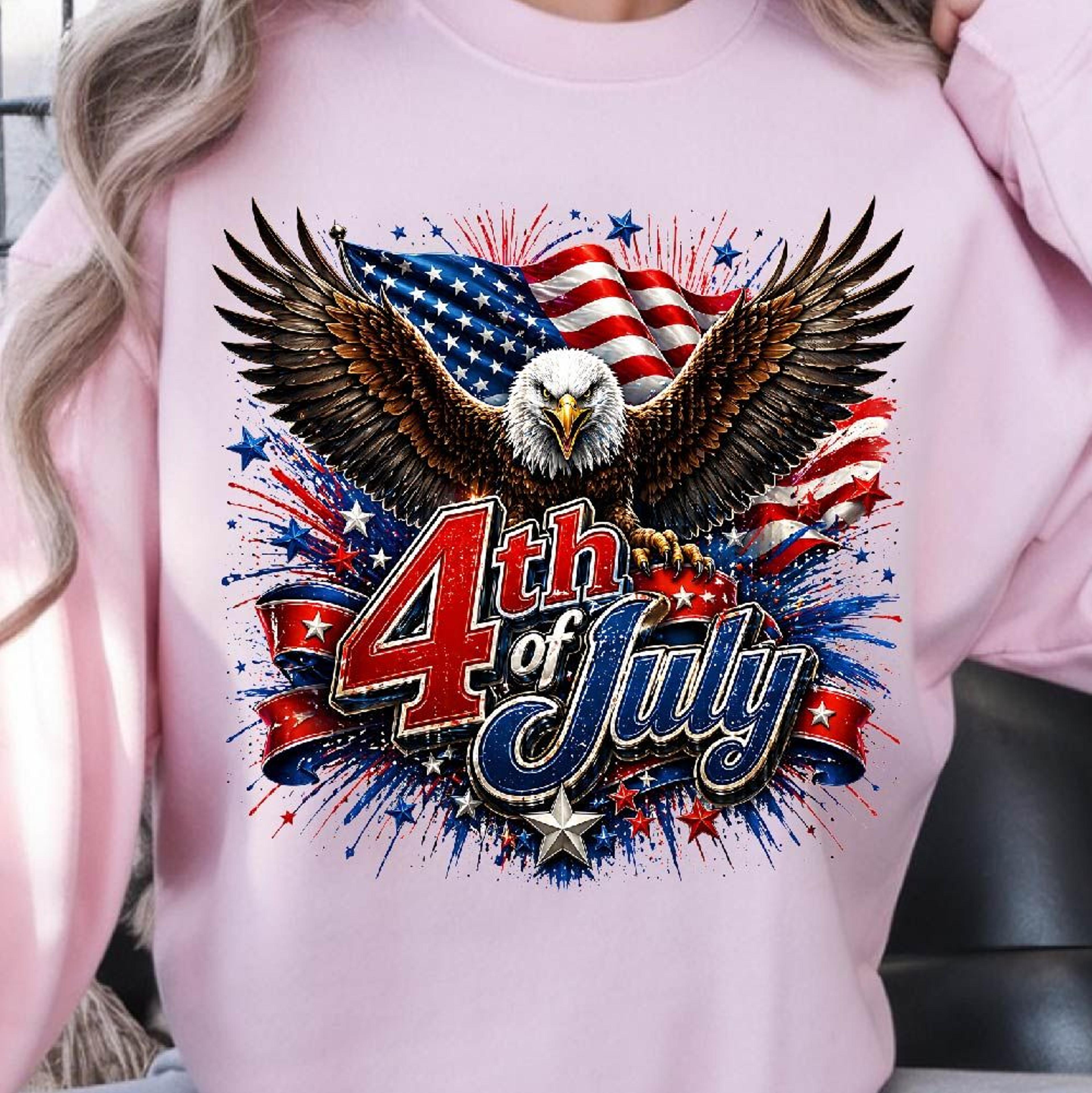 4th of july eagle patriotic usa graphic tee