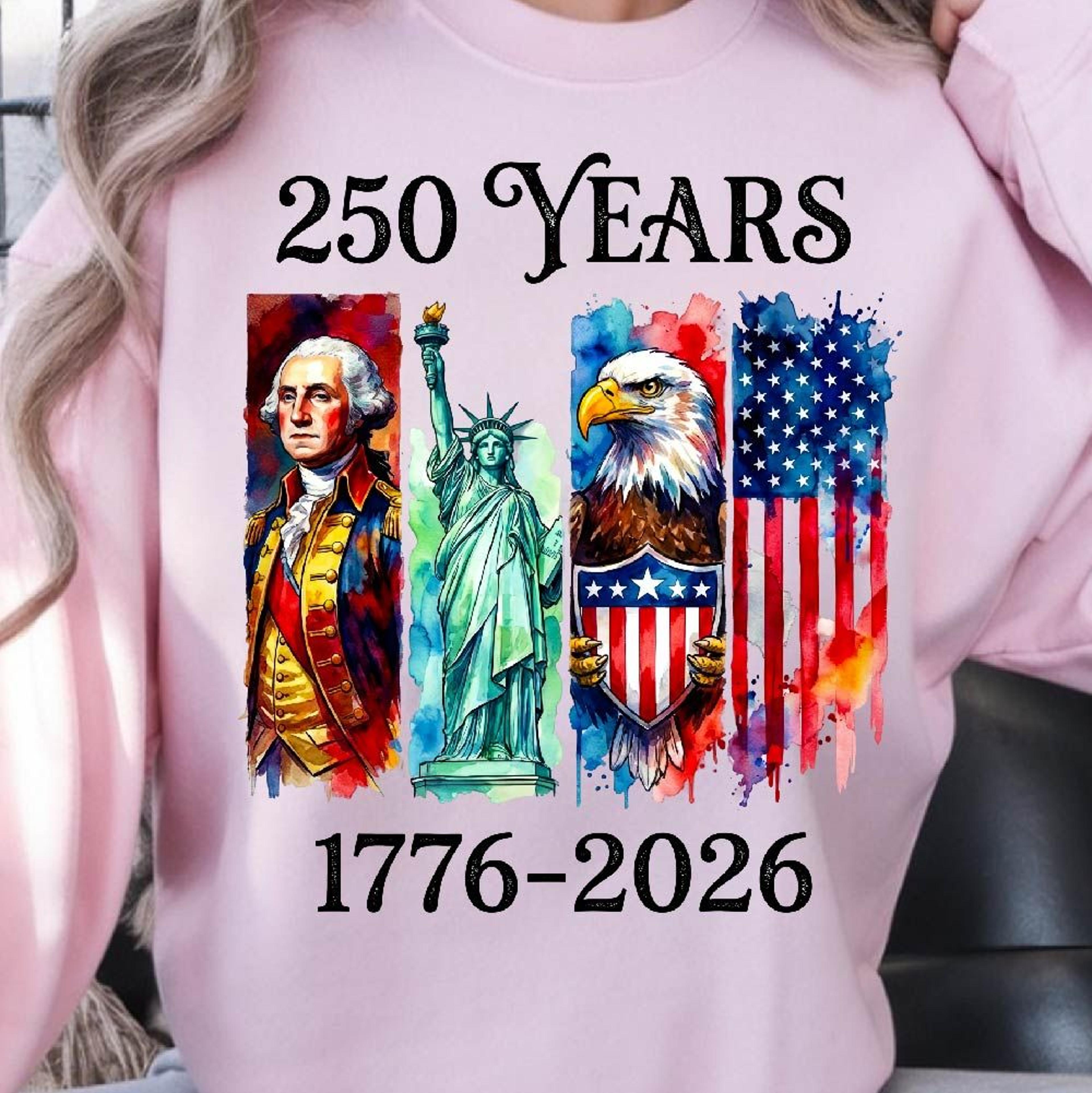 usa 250 years 1776–2026 4th of july patriotic graphic tee