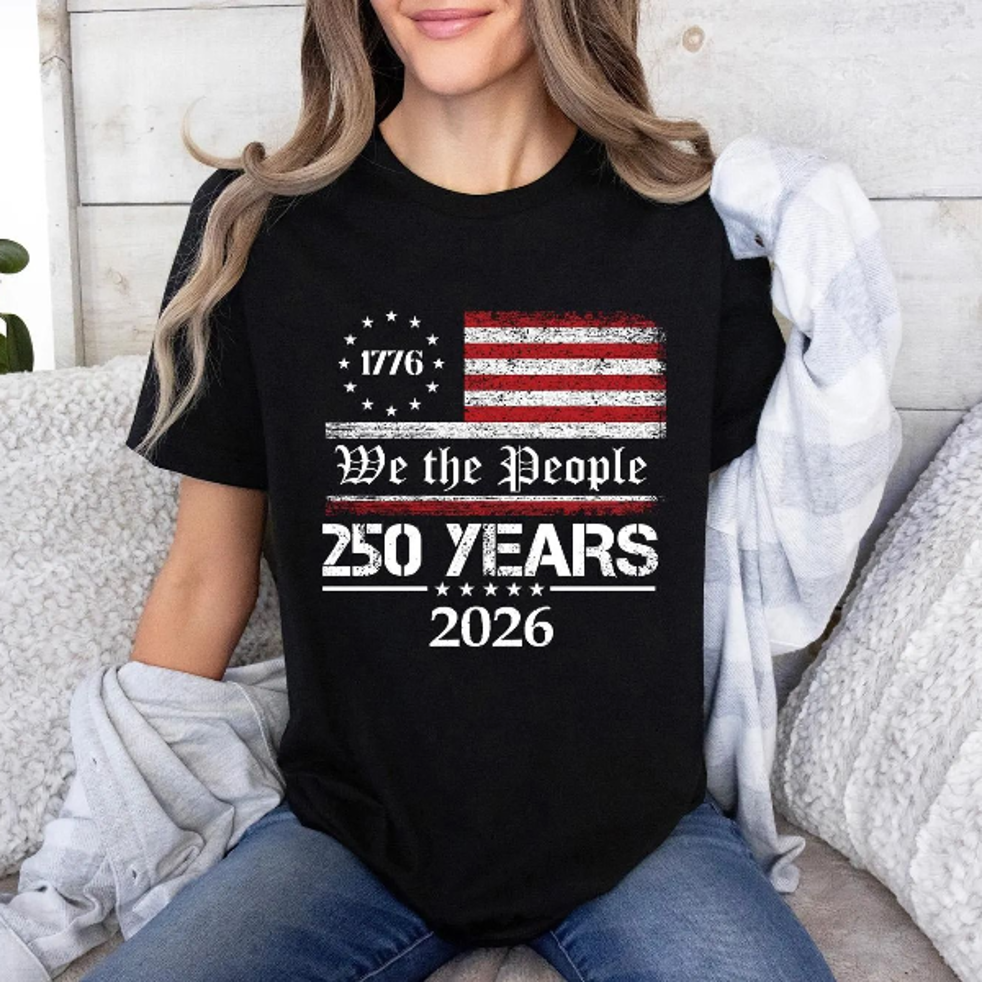 250th america anniversary we the people patriotic retro graphic tee