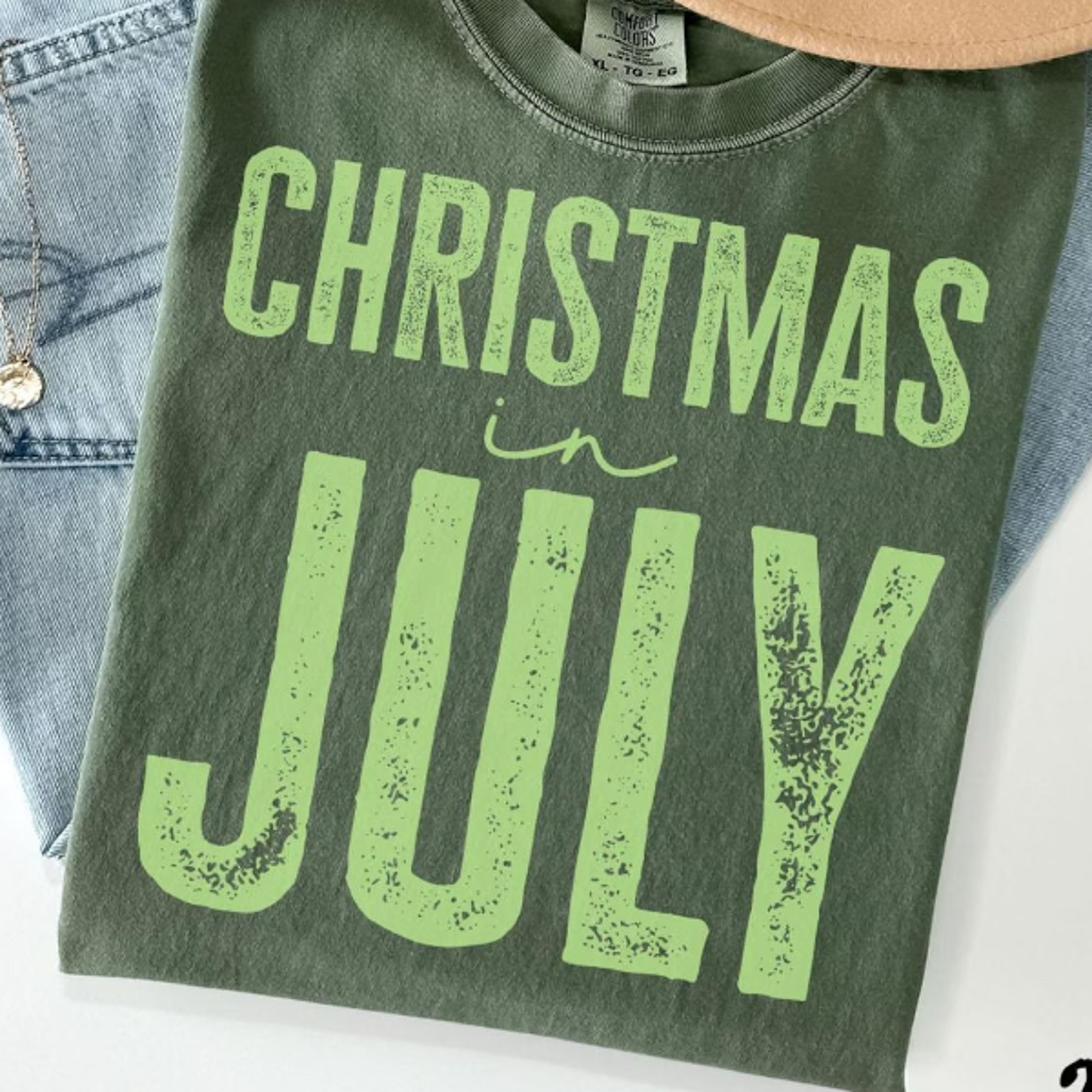 christmas in july summer santa family graphic tee
