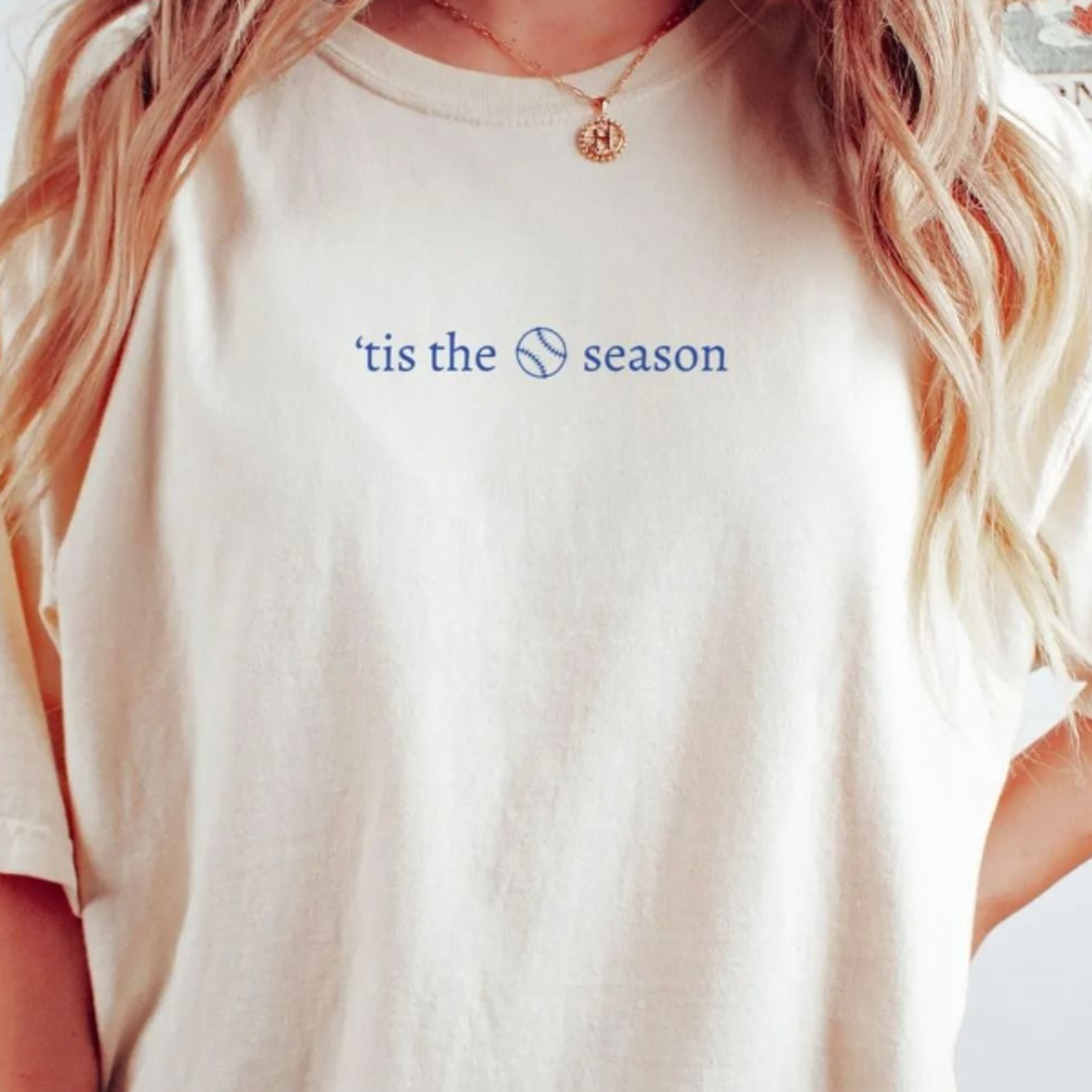 tis the season baseball game day graphic tee