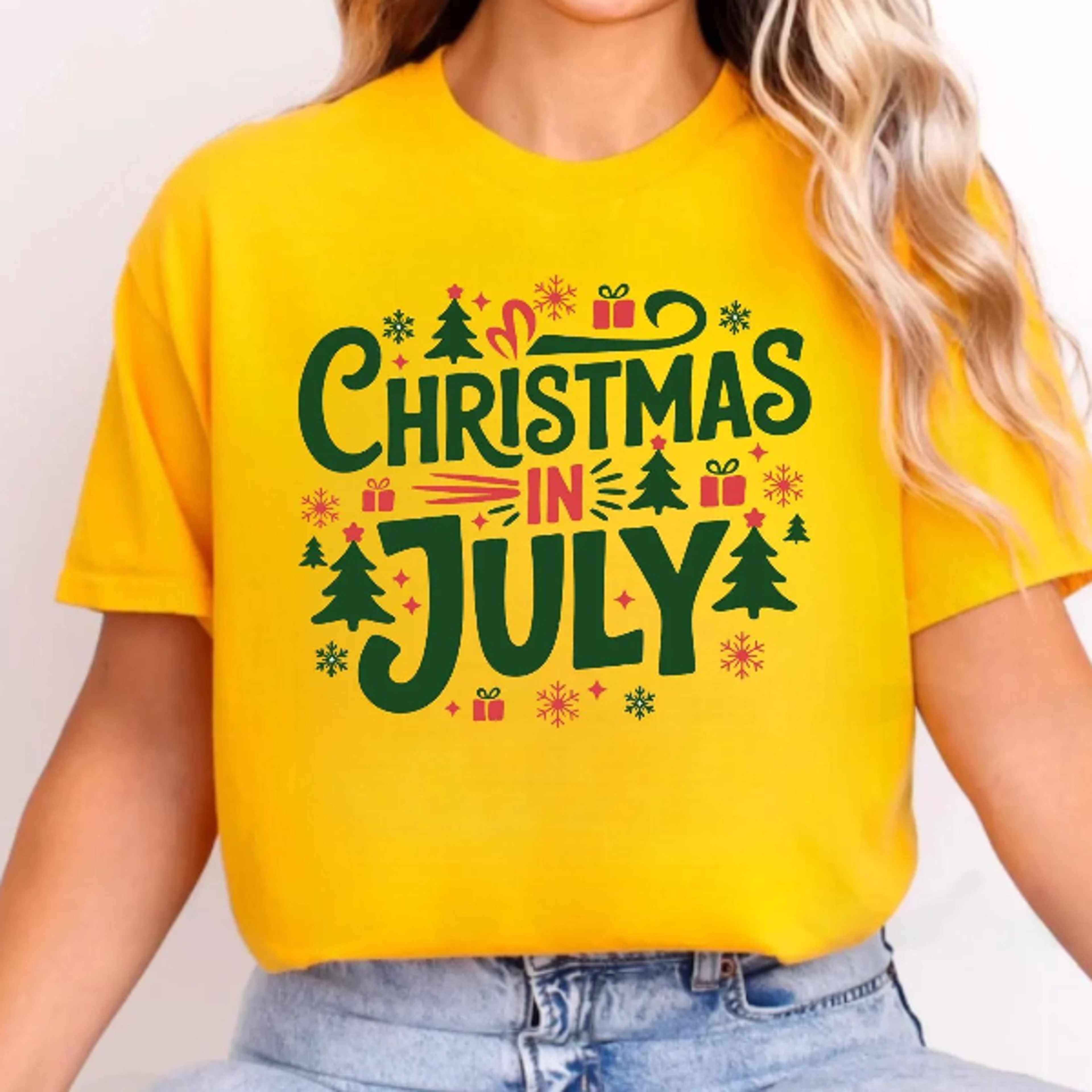 christmas in july summer holiday graphic tee