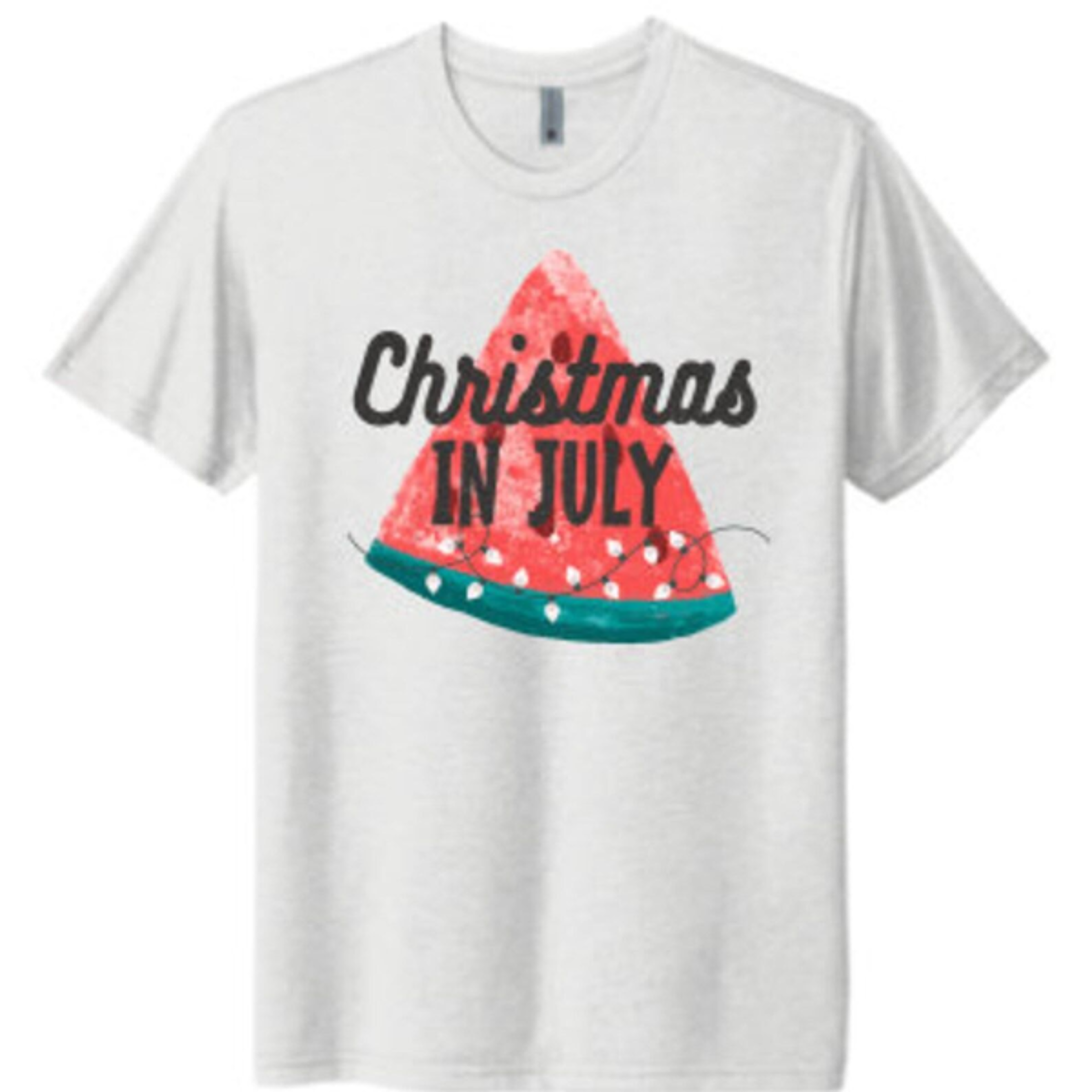 christmas in july watermelon summer holiday graphic tee
