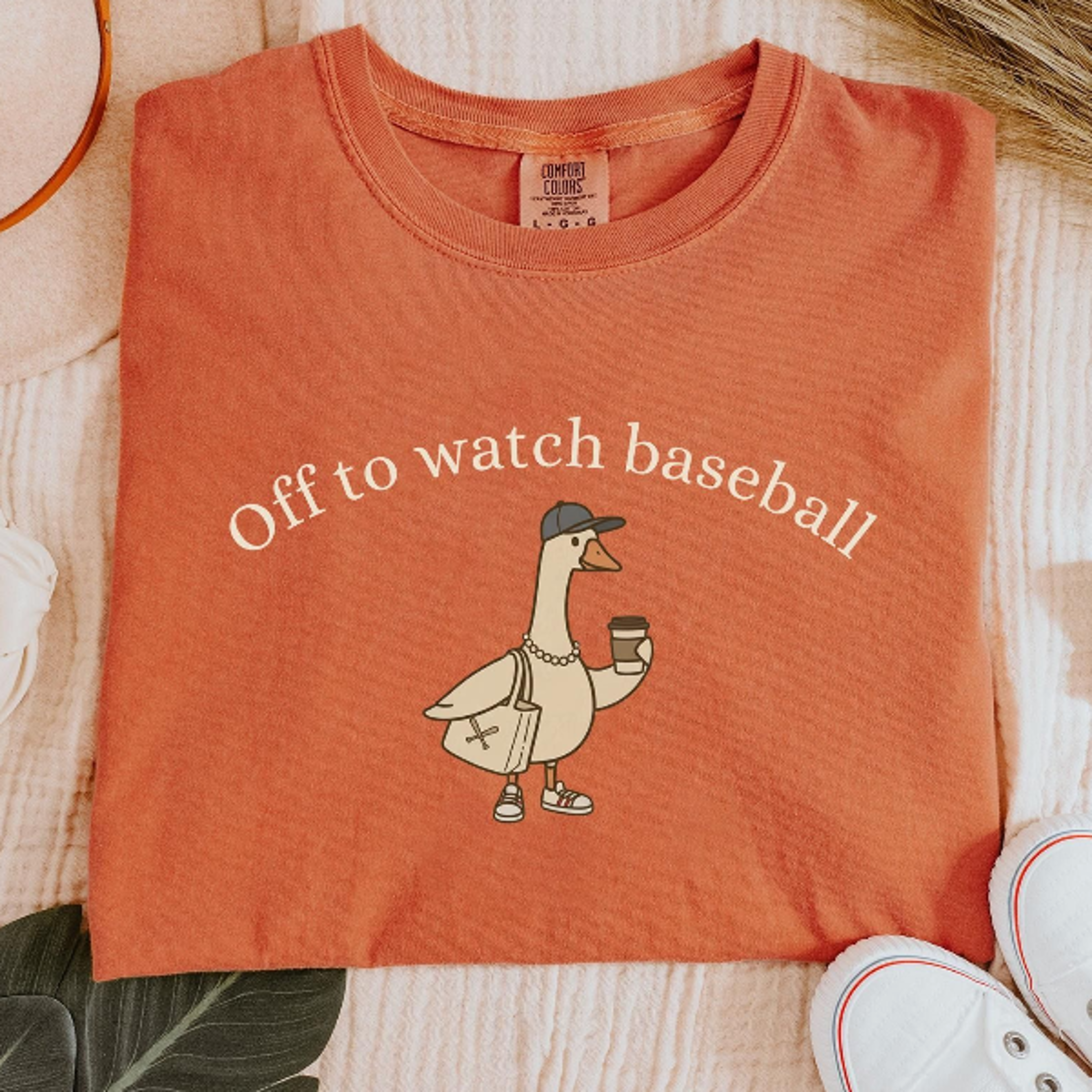 funny baseball mom goose retro game day graphic tee