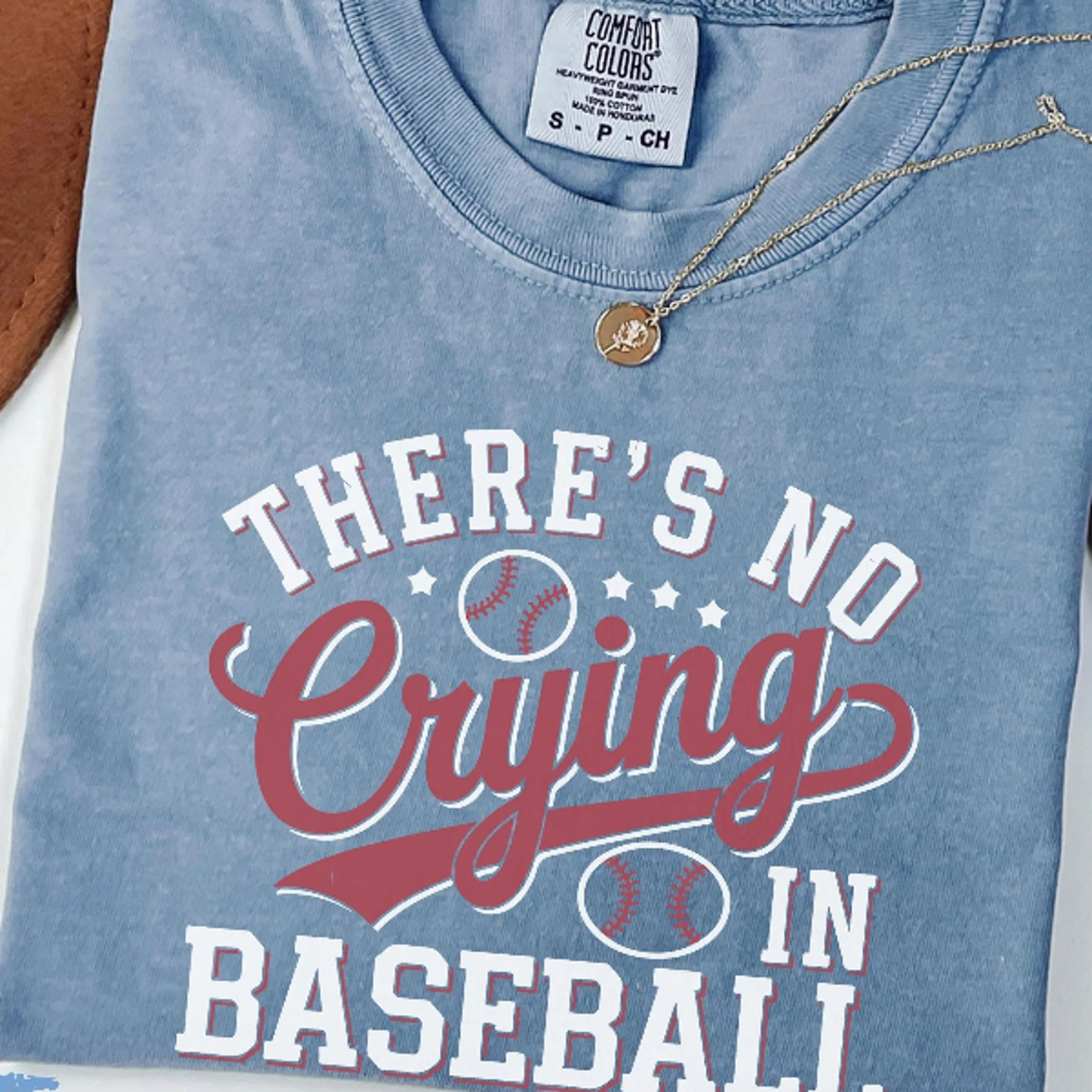 there's no crying in baseball shirt, baseball mom game day tee, funny baseball graphic shirt