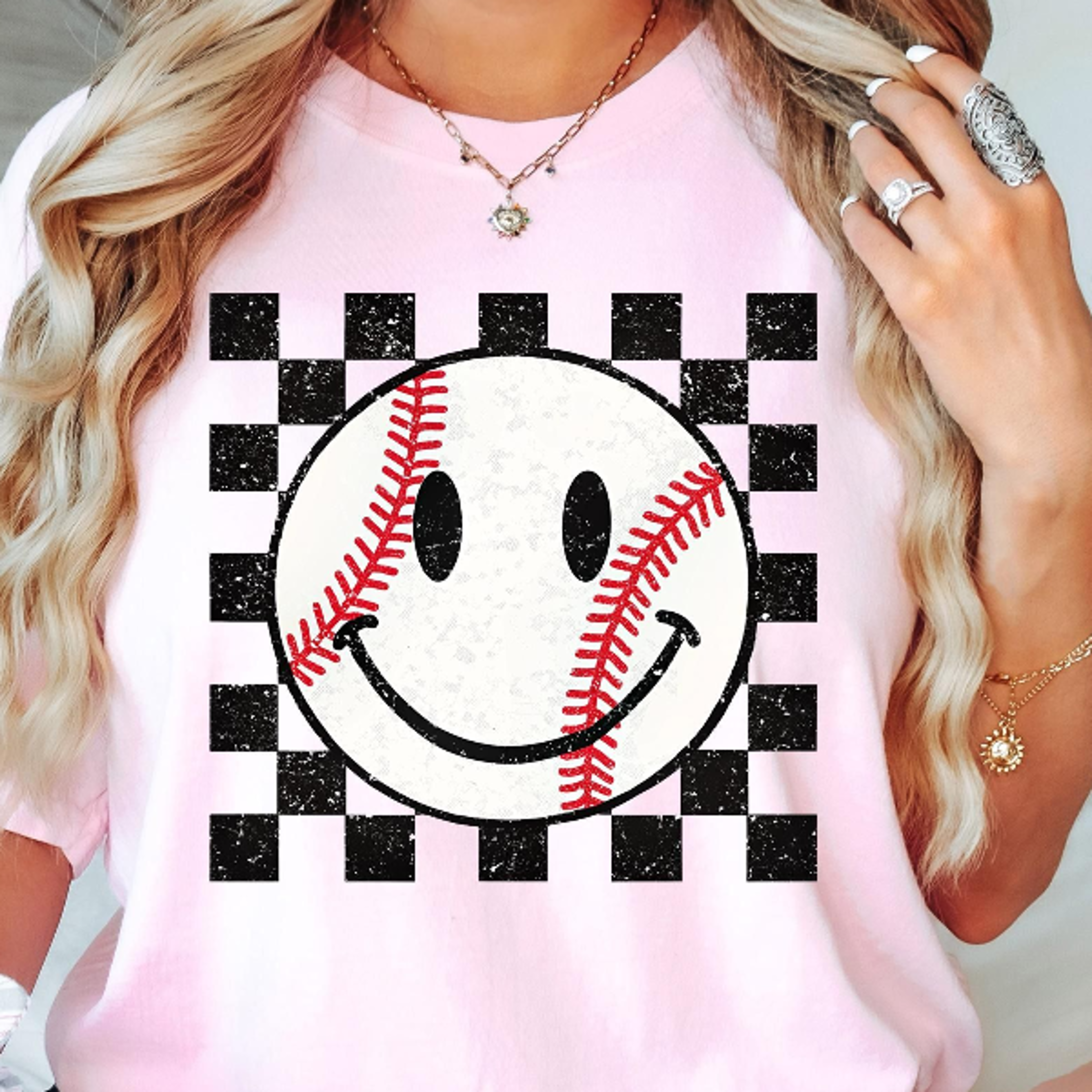 retro smiley face baseball shirt, baseball mom game day tee, vintage baseball fan shirt