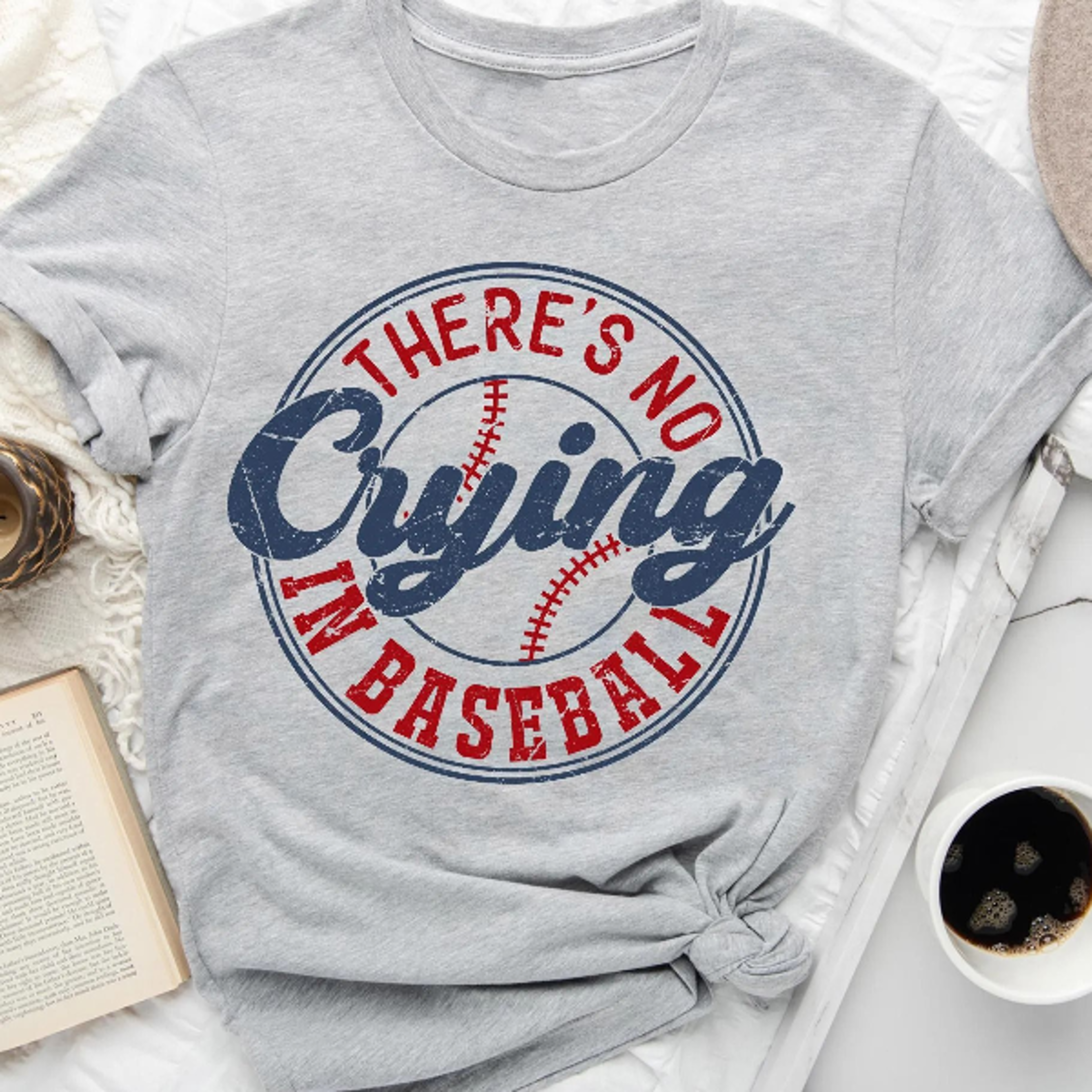 there's no crying in baseball shirt, funny baseball mom game day tee, baseball fan gift shirt