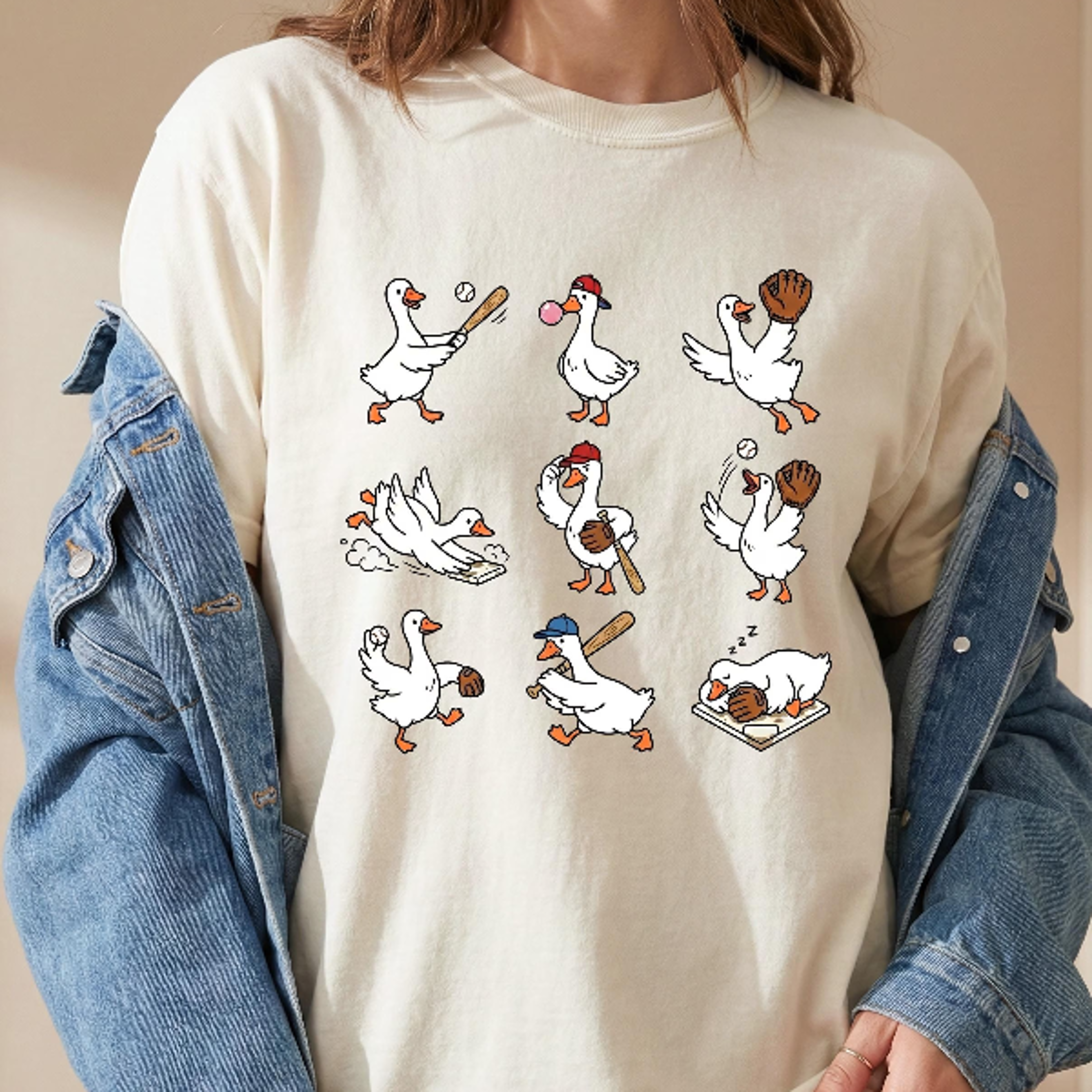 silly goose baseball shirt, funny goose sports comfort colors tee, gift for dad baseball fan shirt