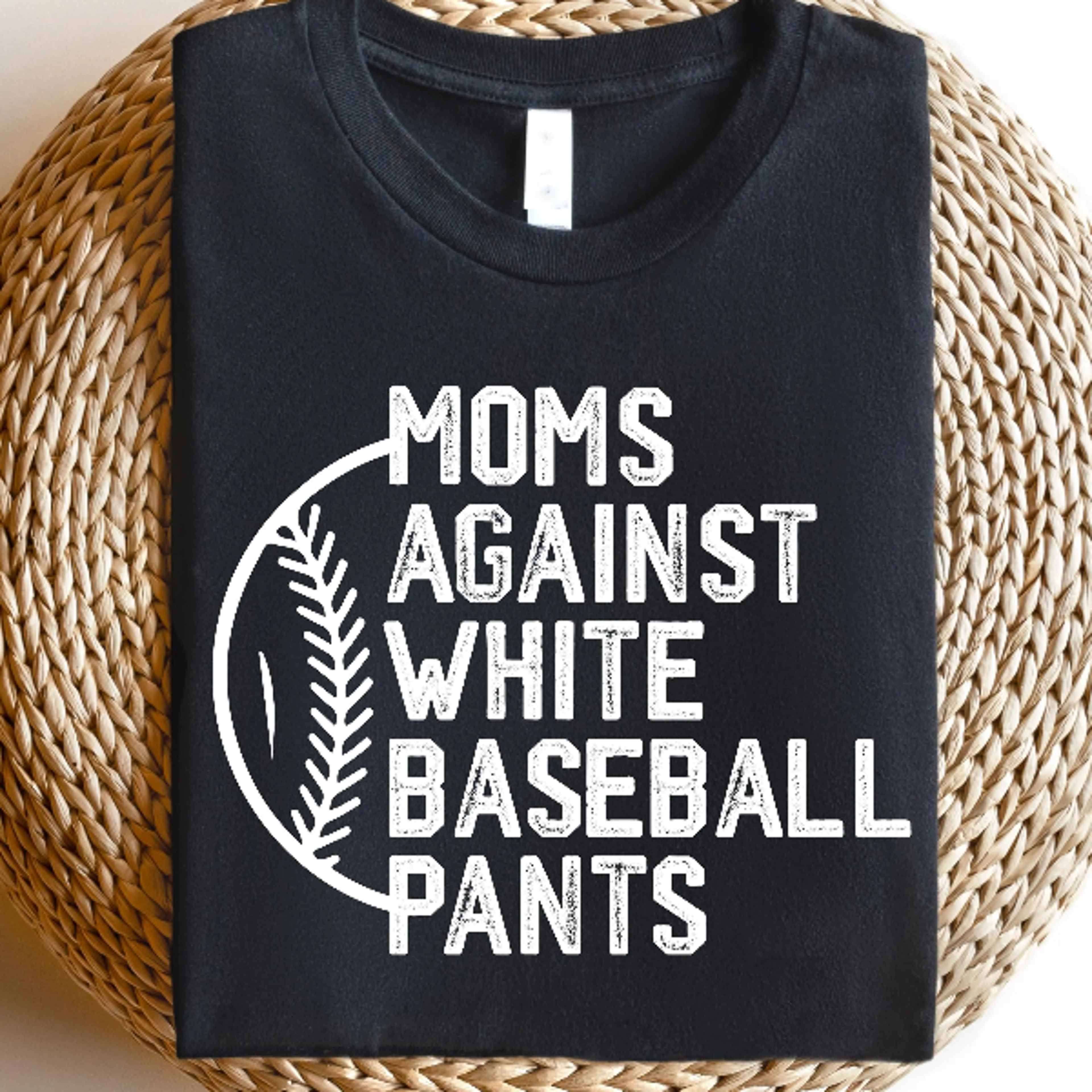 moms against white pants shirt, funny baseball mama game day tee, sports mom gift shirt