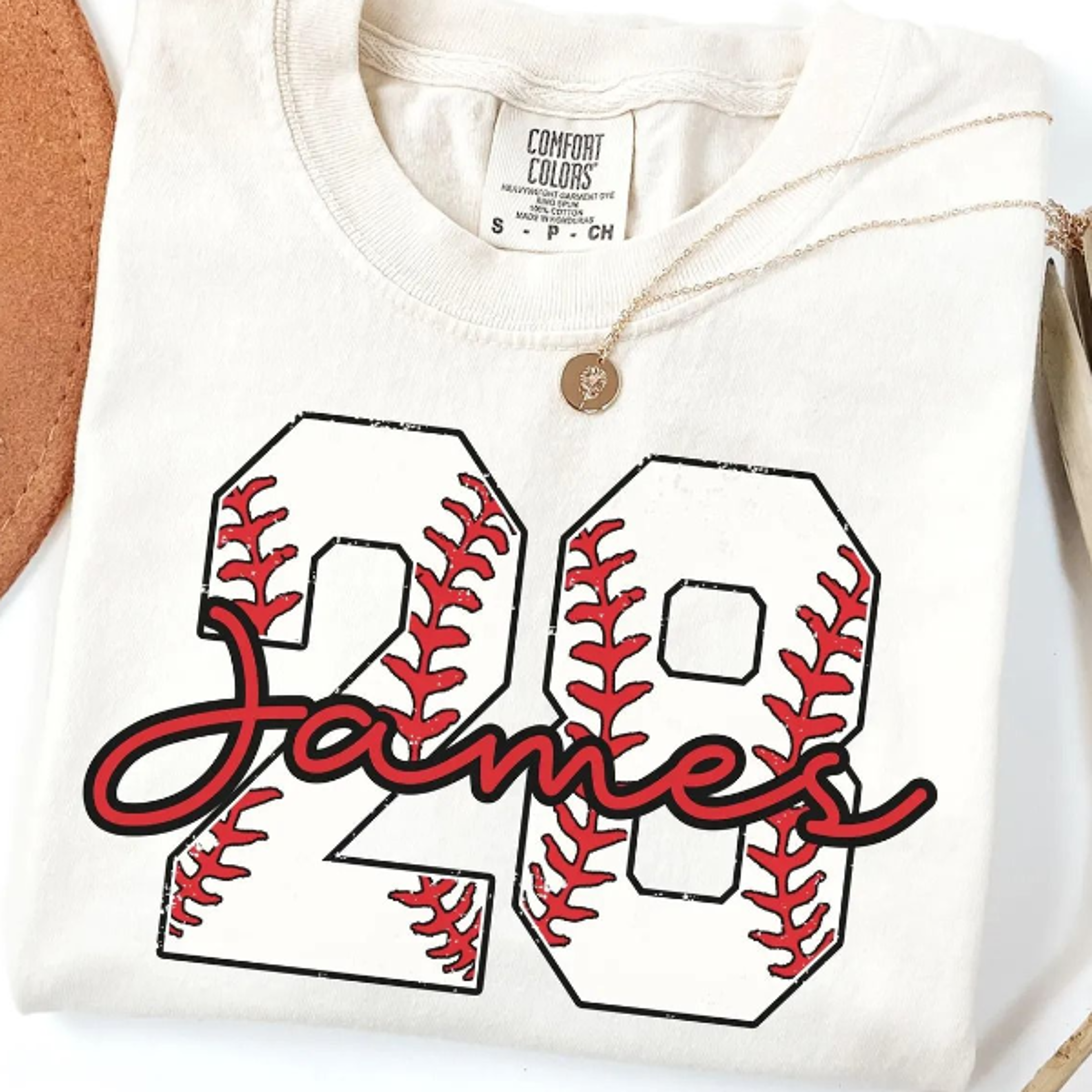 custom baseball number shirt, comfort colors style baseball tee, personalized player game day shirt