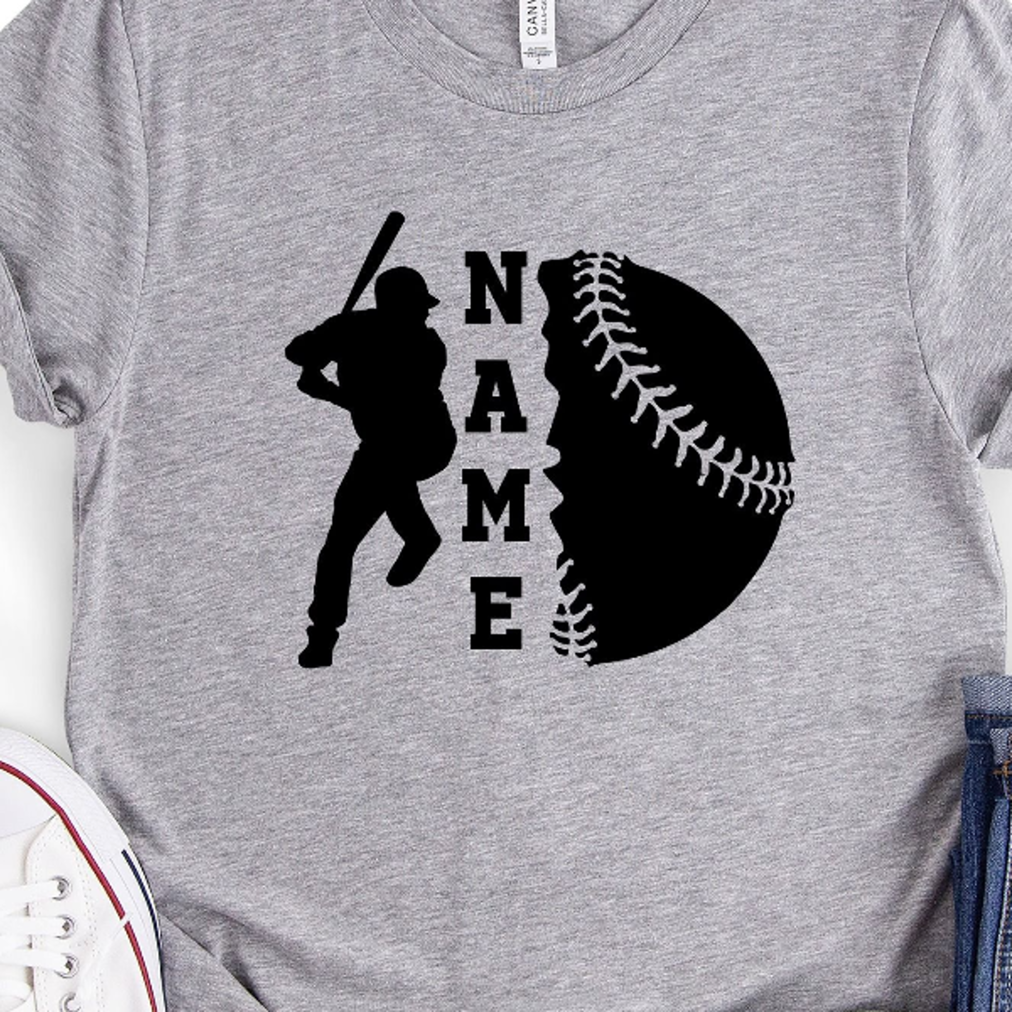 custom name baseball shirt, personalized baseball mom player gift tee, game day sports shirt