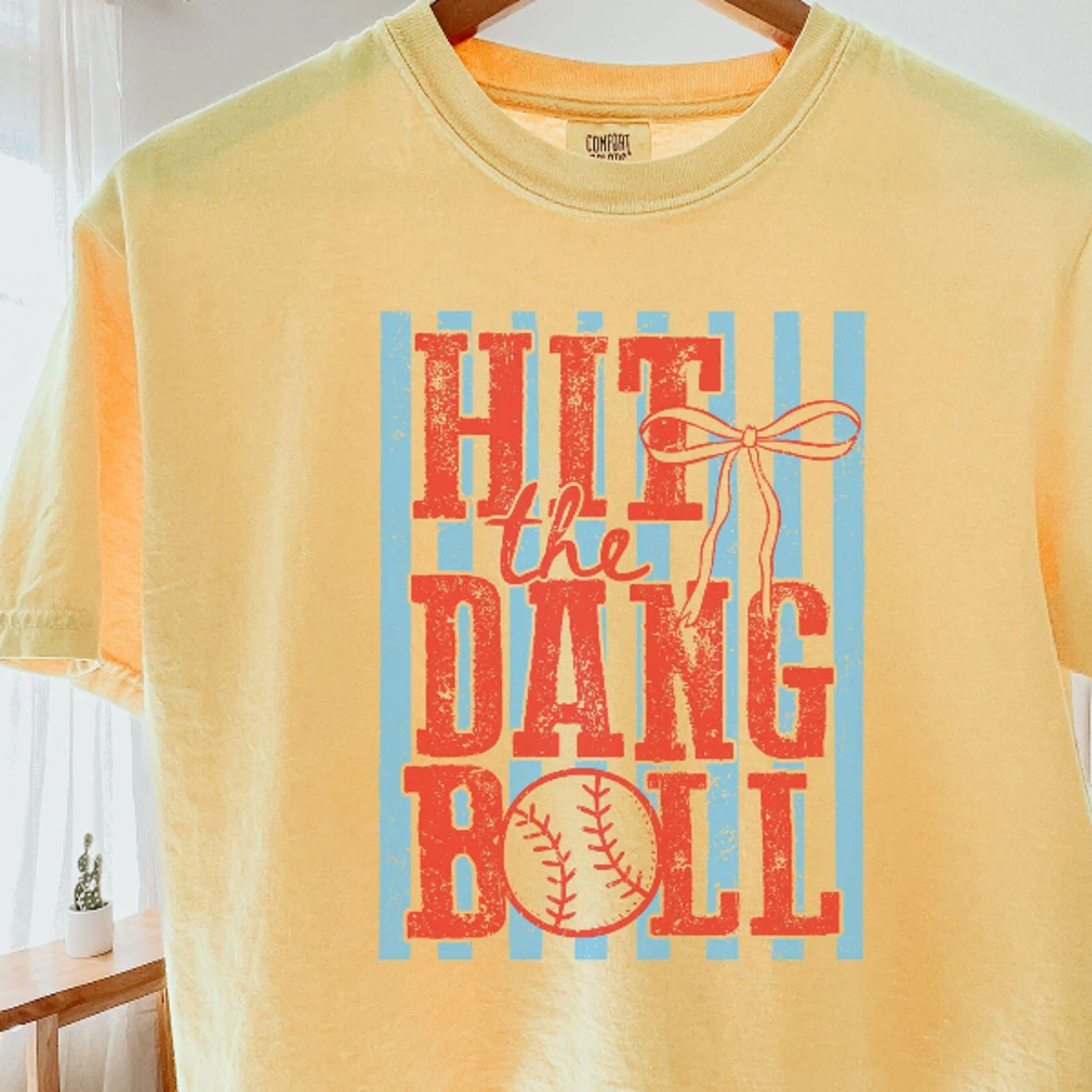 hit the dang ball shirt, trendy baseball boxy cropped tee, baseball mom game day shirt