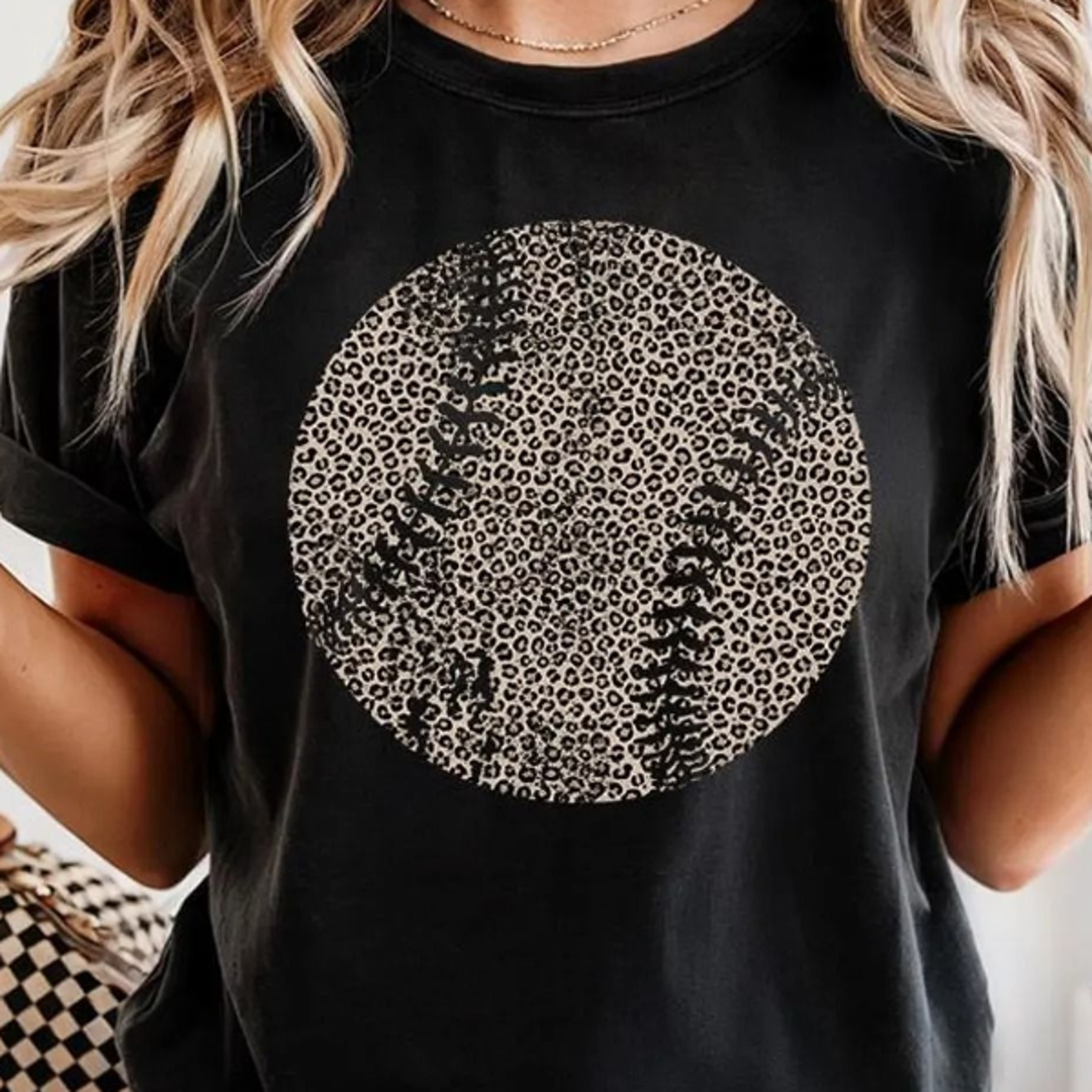 leopard baseball shirt, game day baseball tee, sports mom tailgating shirt