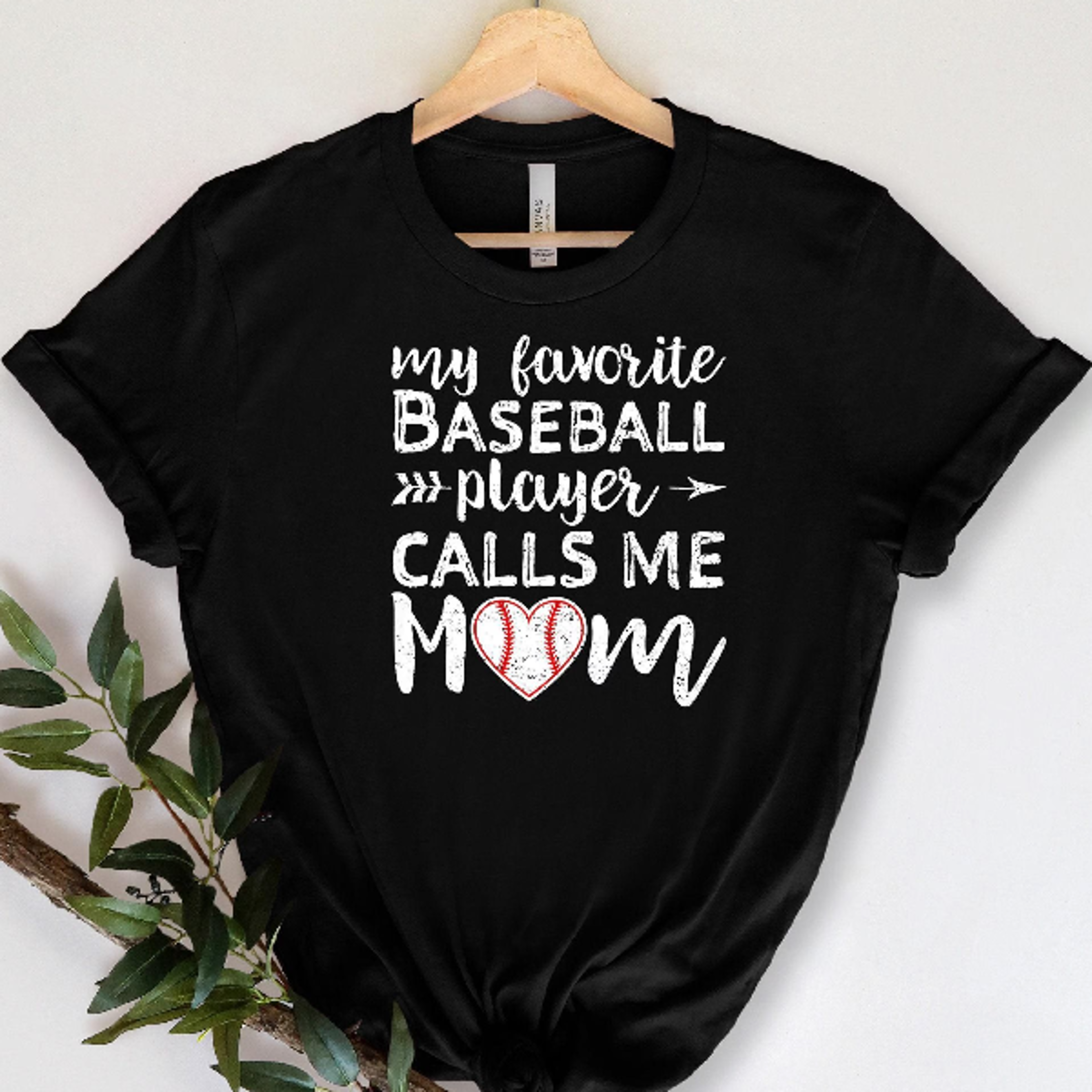 my favorite baseball player calls me mom shirt, baseball mom tee, women's game day shirt