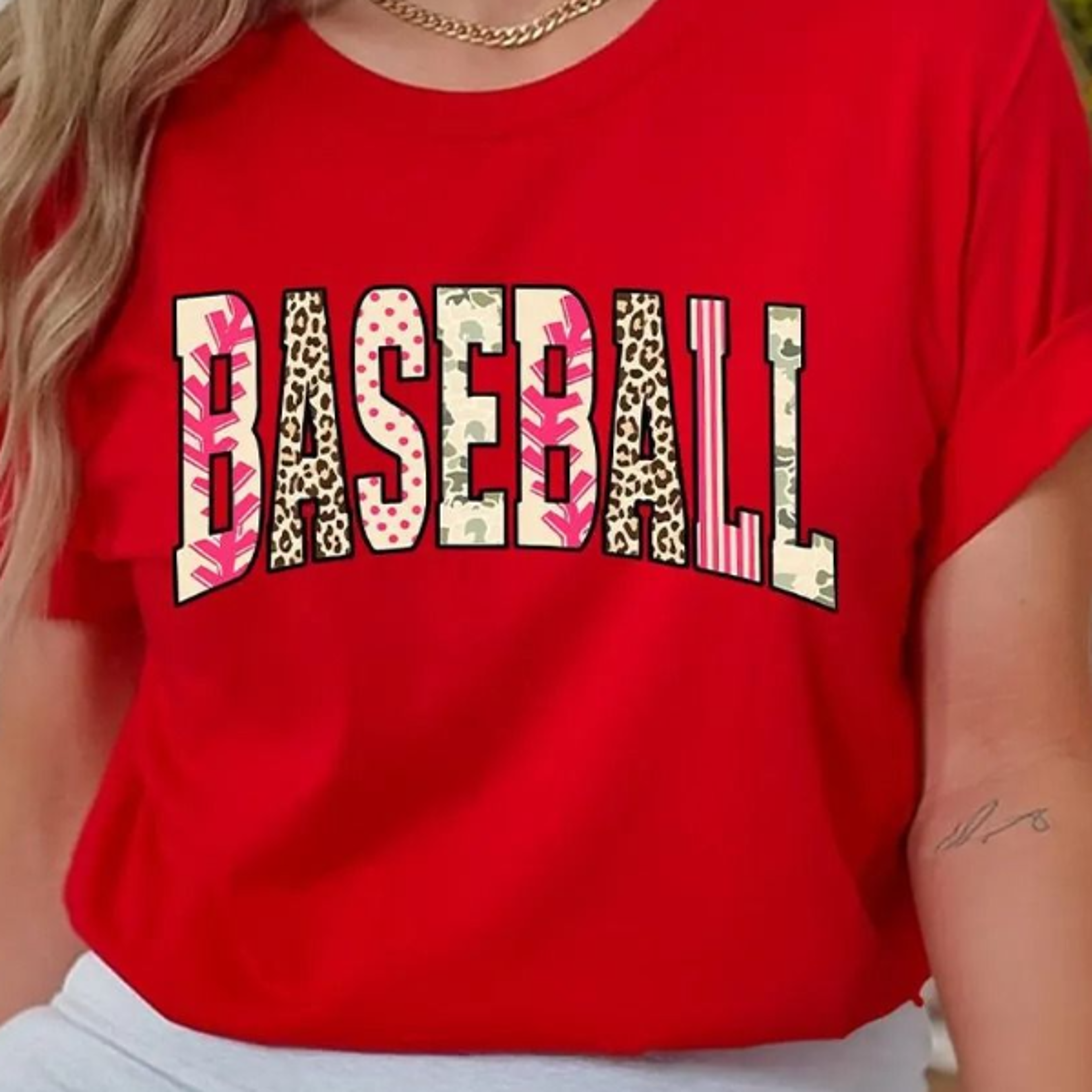 retro baseball leopard camo pink shirt, distressed varsity game day tee