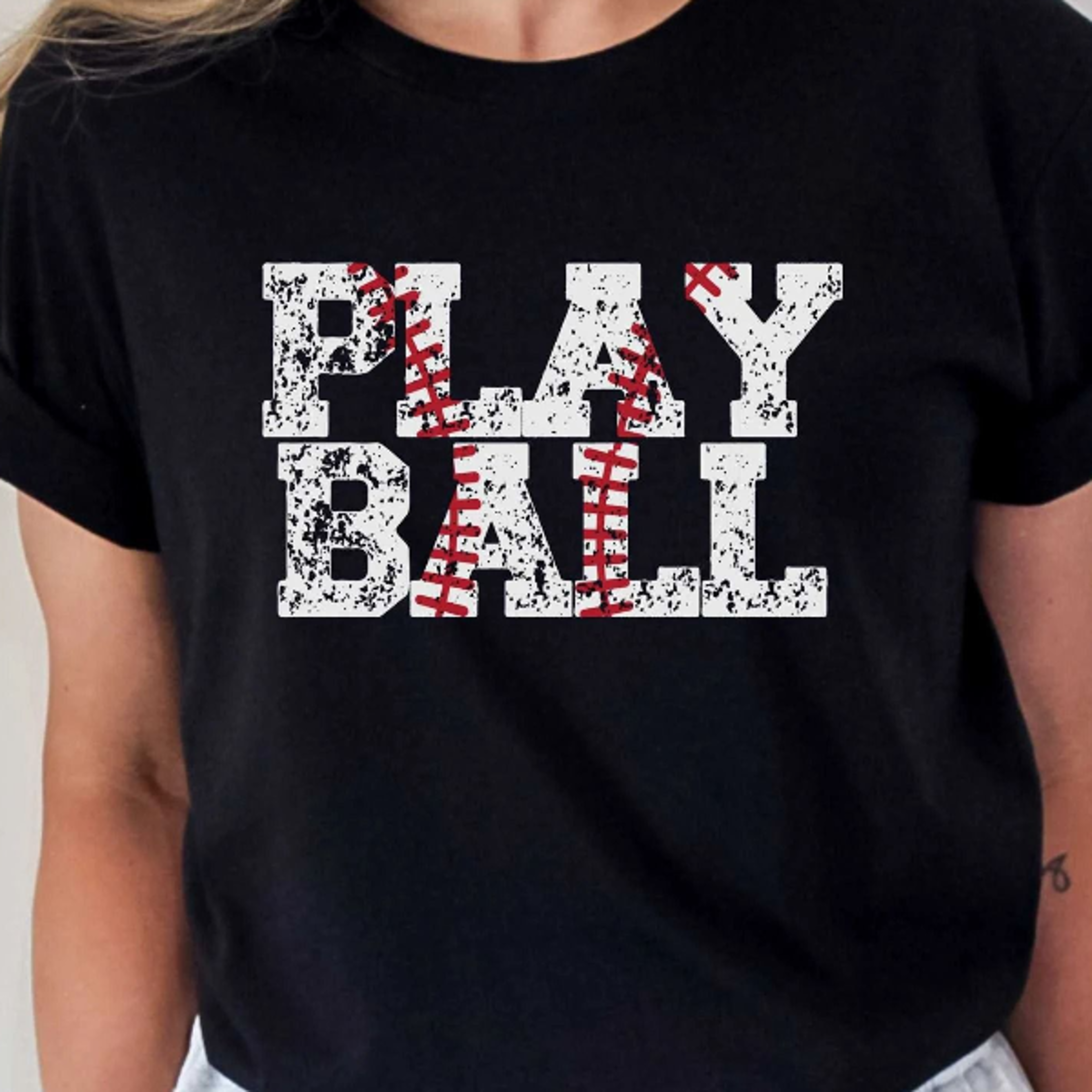 play ball baseball shirt, grungy distressed baseball tee, baseball mom game day shirt
