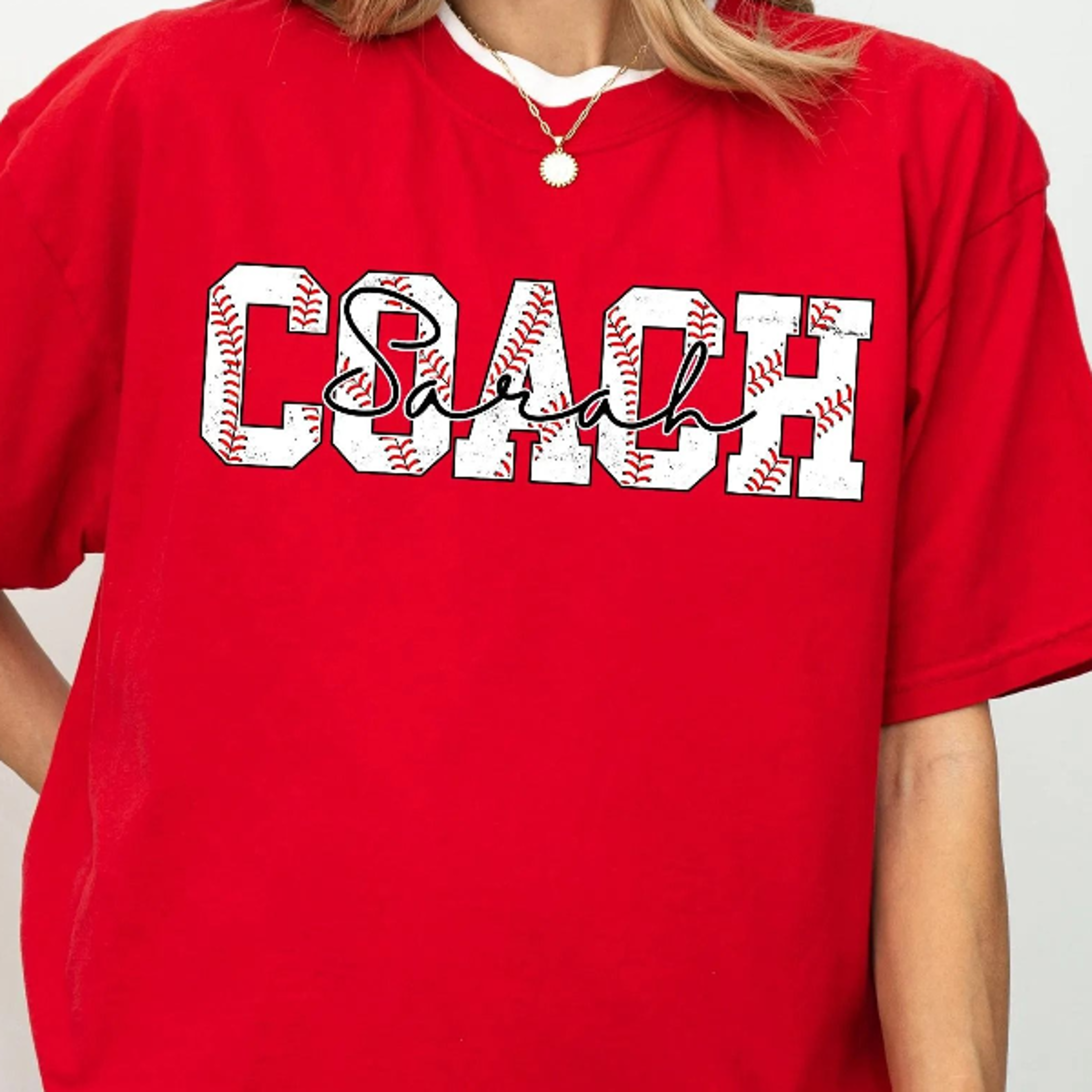 personalized coach name baseball shirt – game day tee for coaches & baseball moms