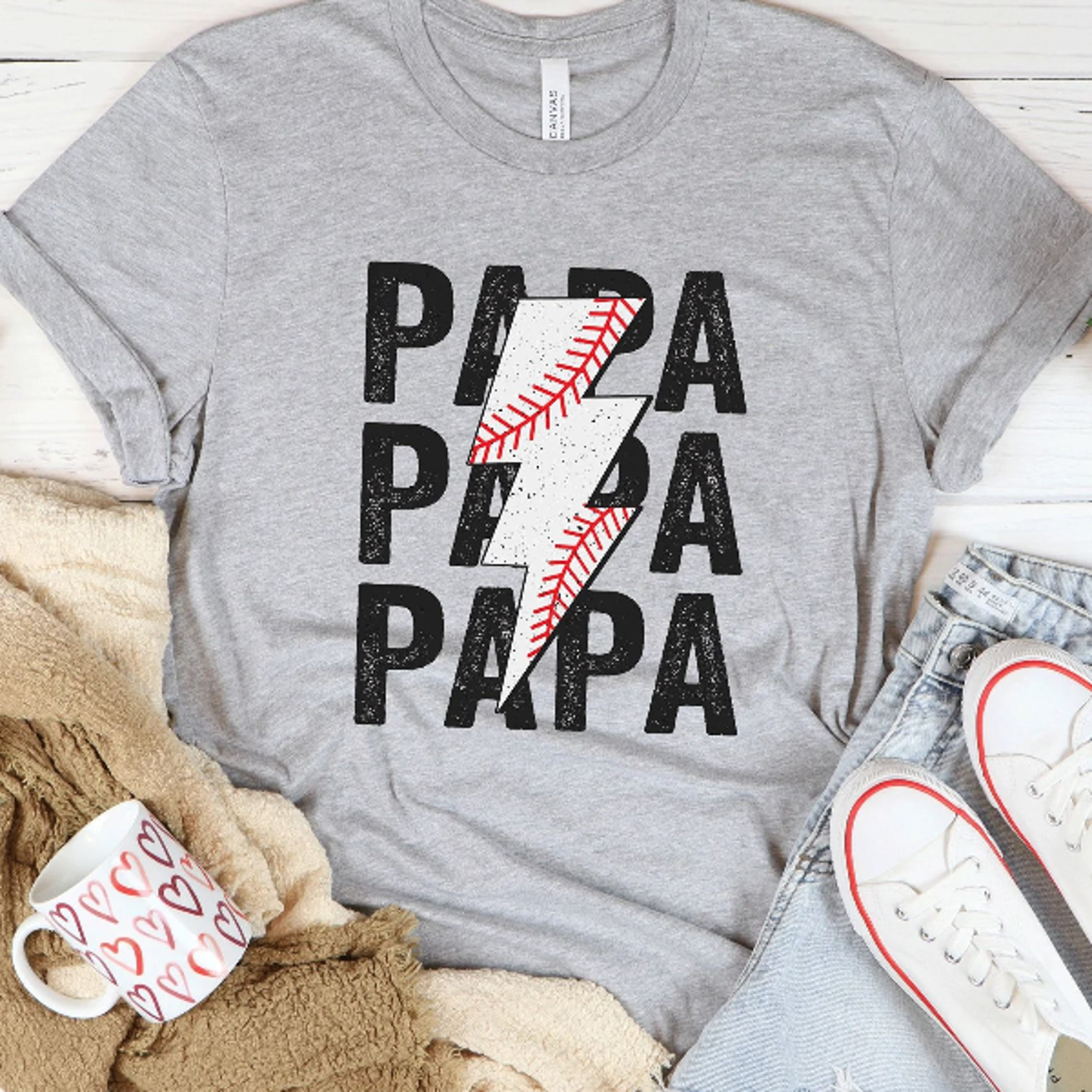 baseball papa shirt – men's baseball season tee for dad | father's day gift