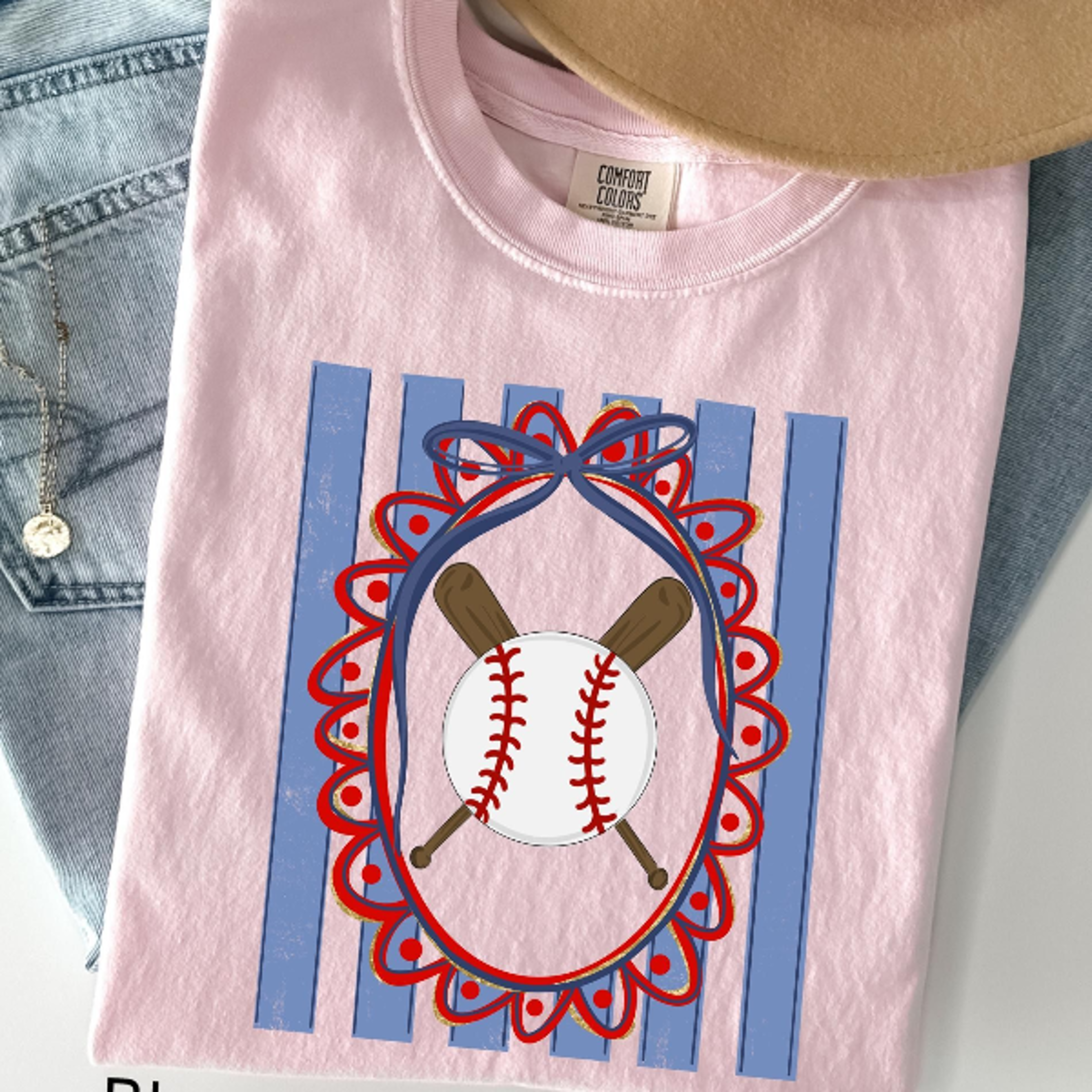 coquette play ball baseball shirt – trendy sports mom preppy girly tee
