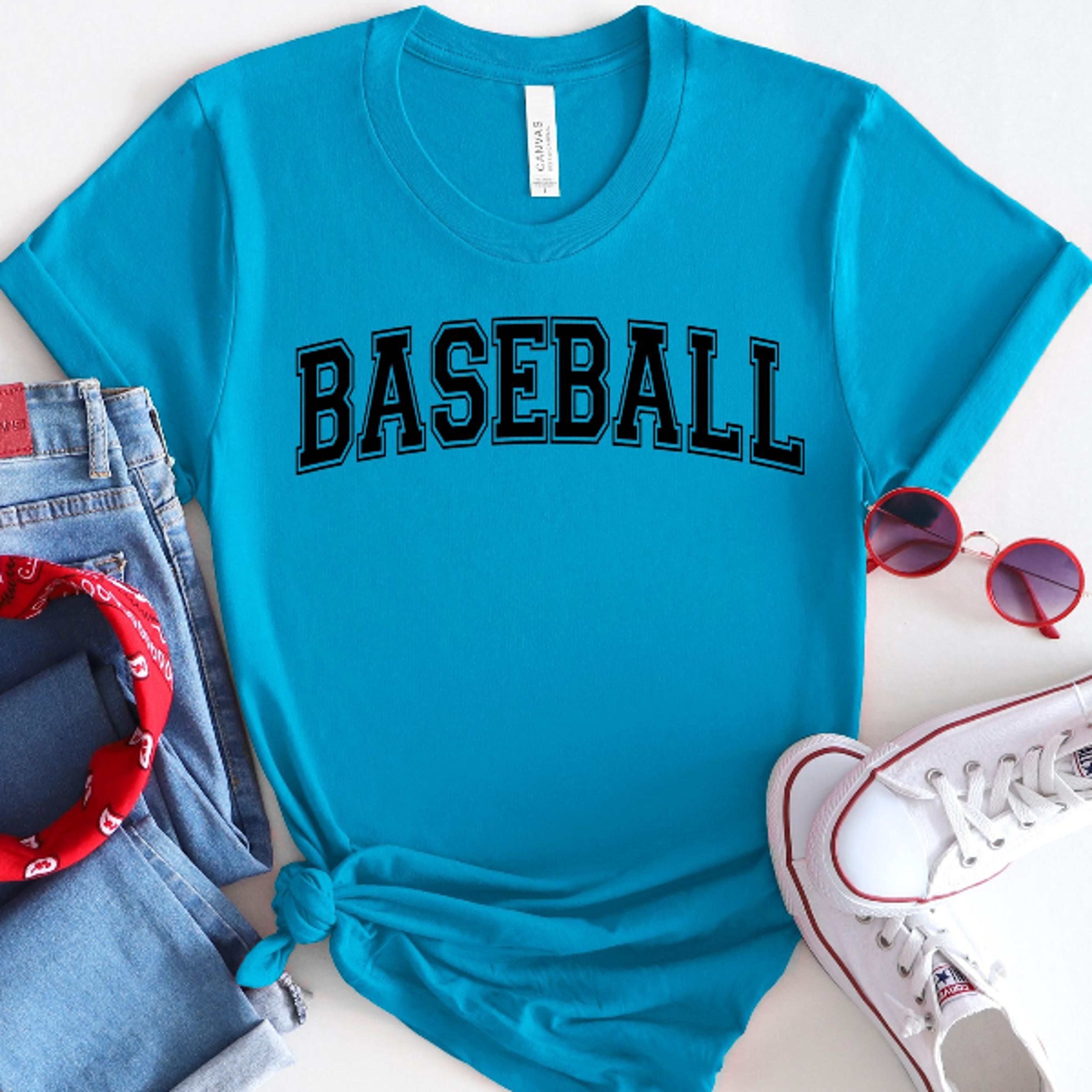 custom varsity baseball shirt – personalized bella canvas game day tee