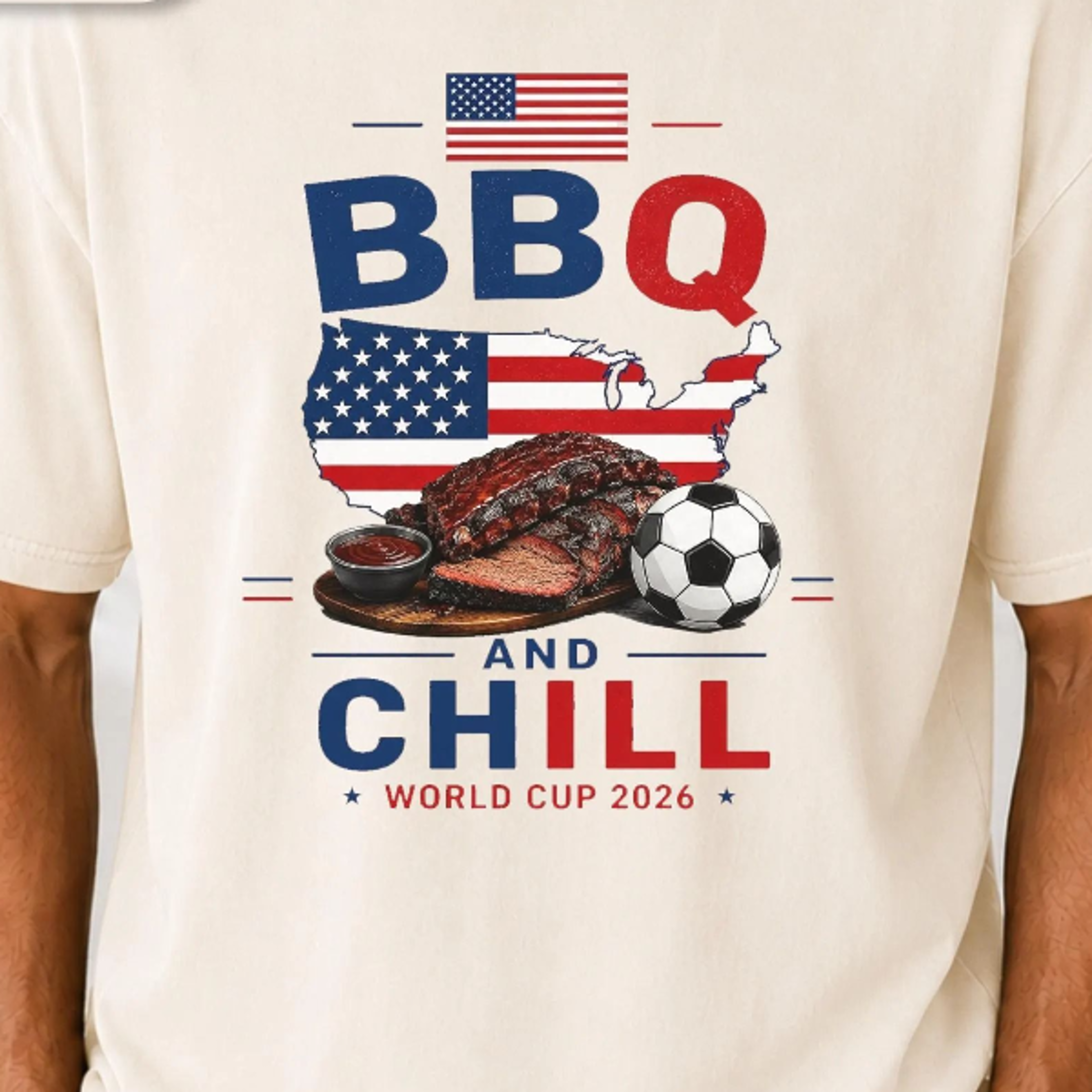 usa world cup 2026 shirt – bbq and chill soccer fan tee for patriotic football lovers