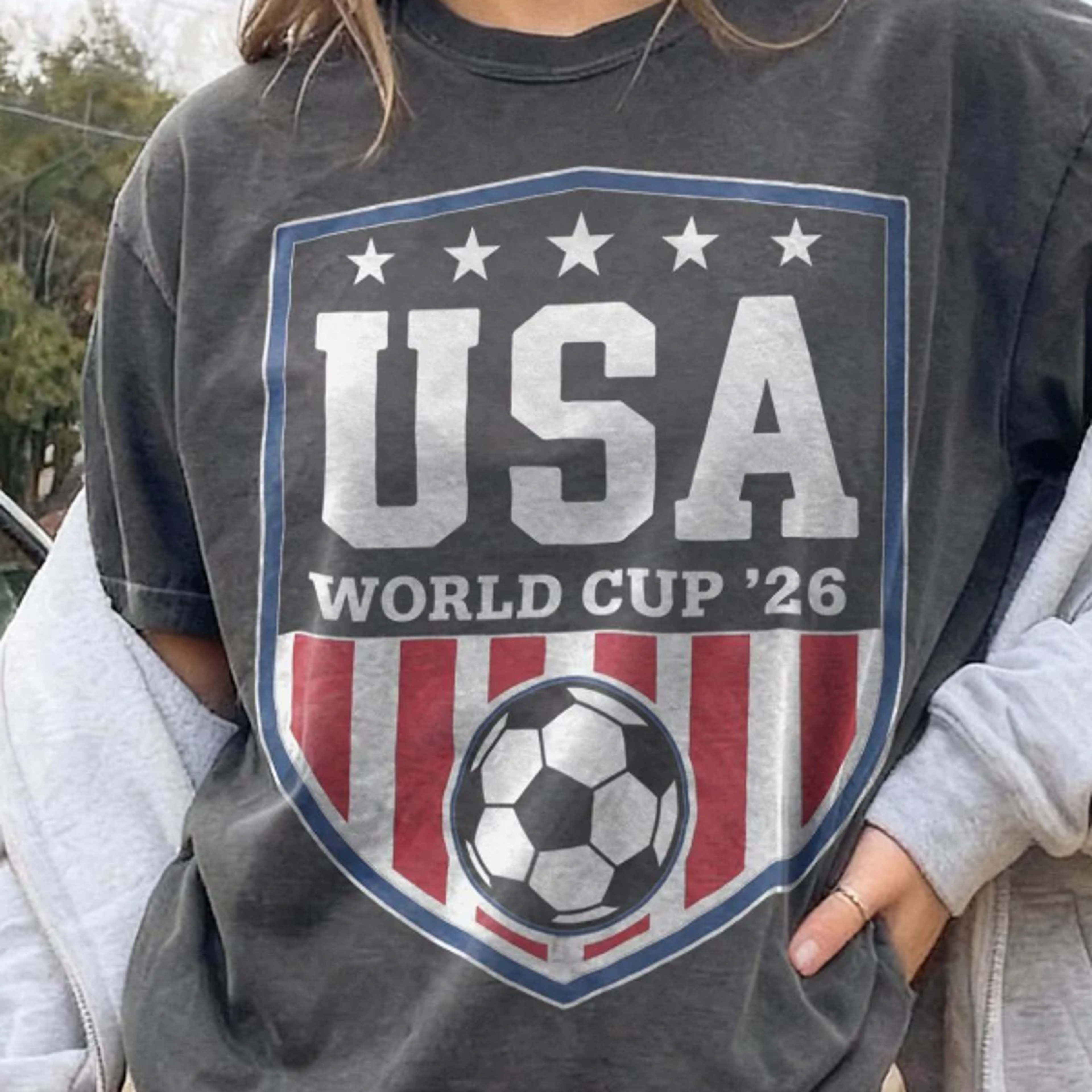 world cup 26 soccer shirt – vintage football fan graphic tee