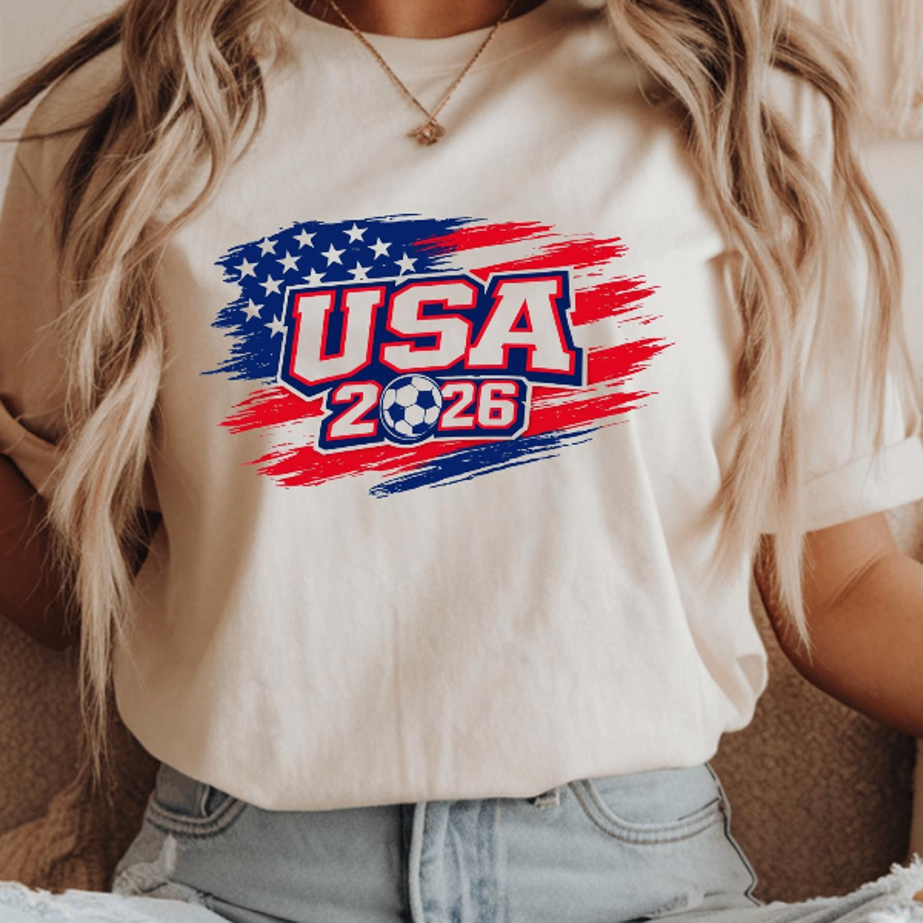 usa soccer 2026 shirt – american flag football fan graphic tee