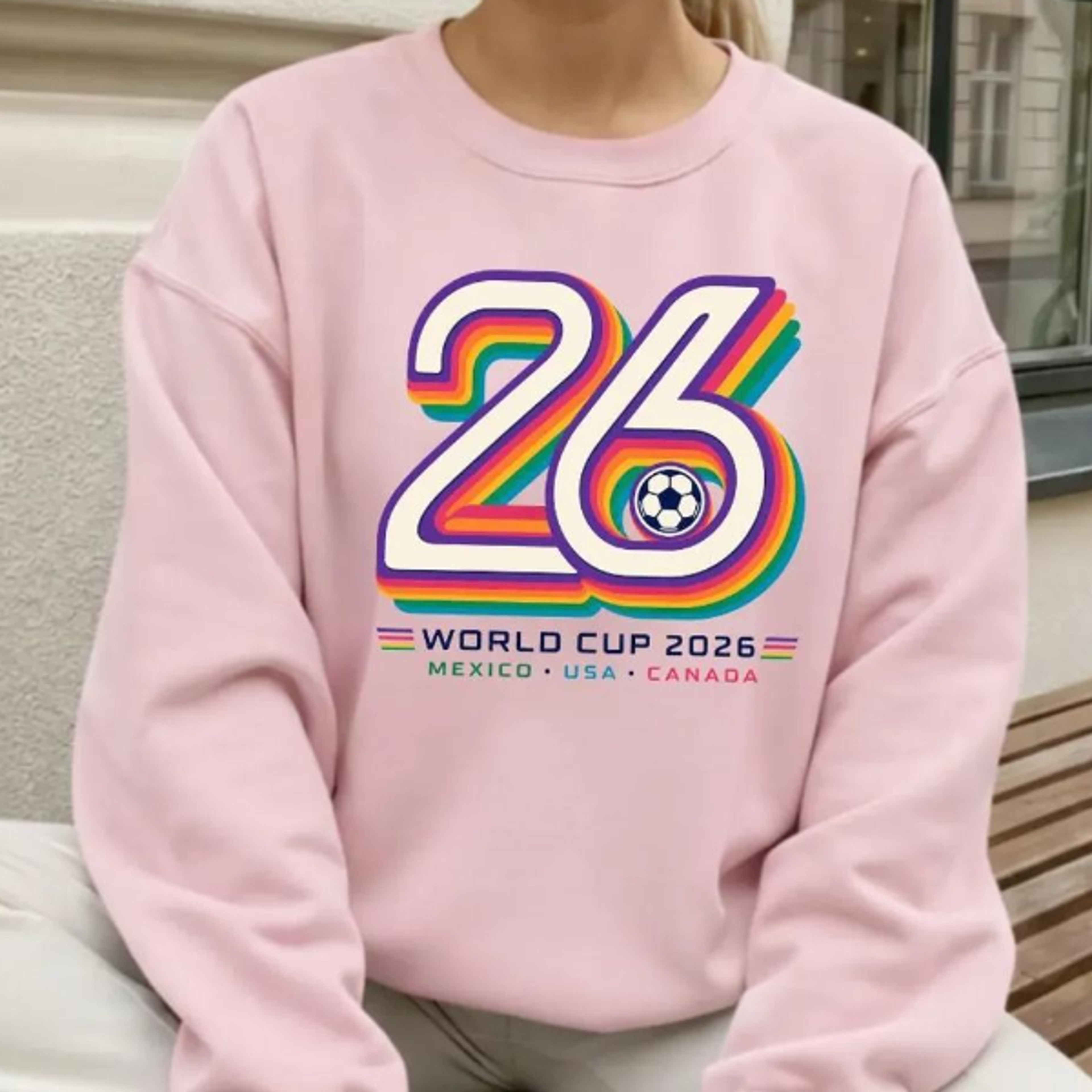 world cup 2026 retro rainbow shirt – mexico usa canada soccer fan tee