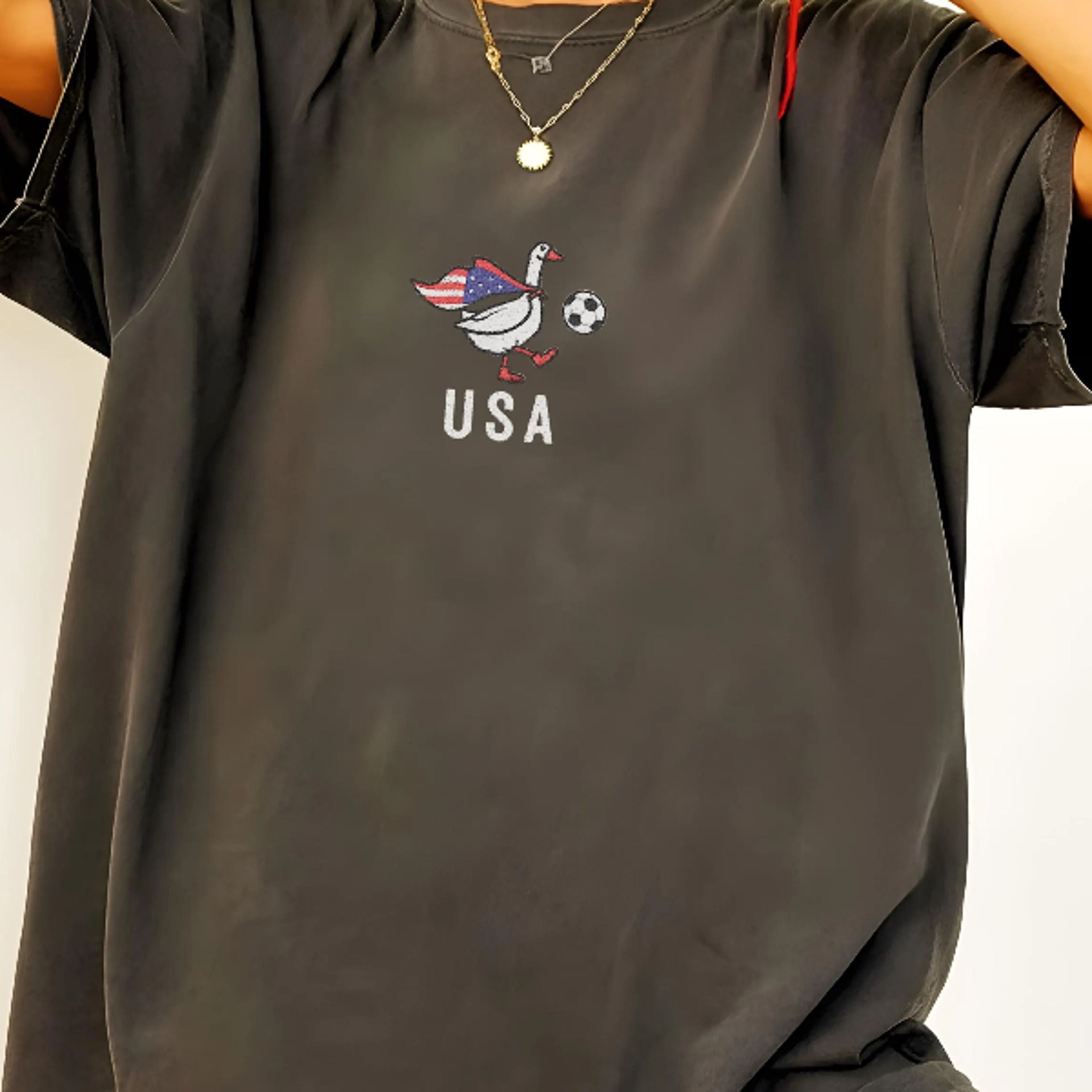 USA Soccer Shirt  Team USA Soccer Goose Embroidered Patriotic Sweatshirt 2