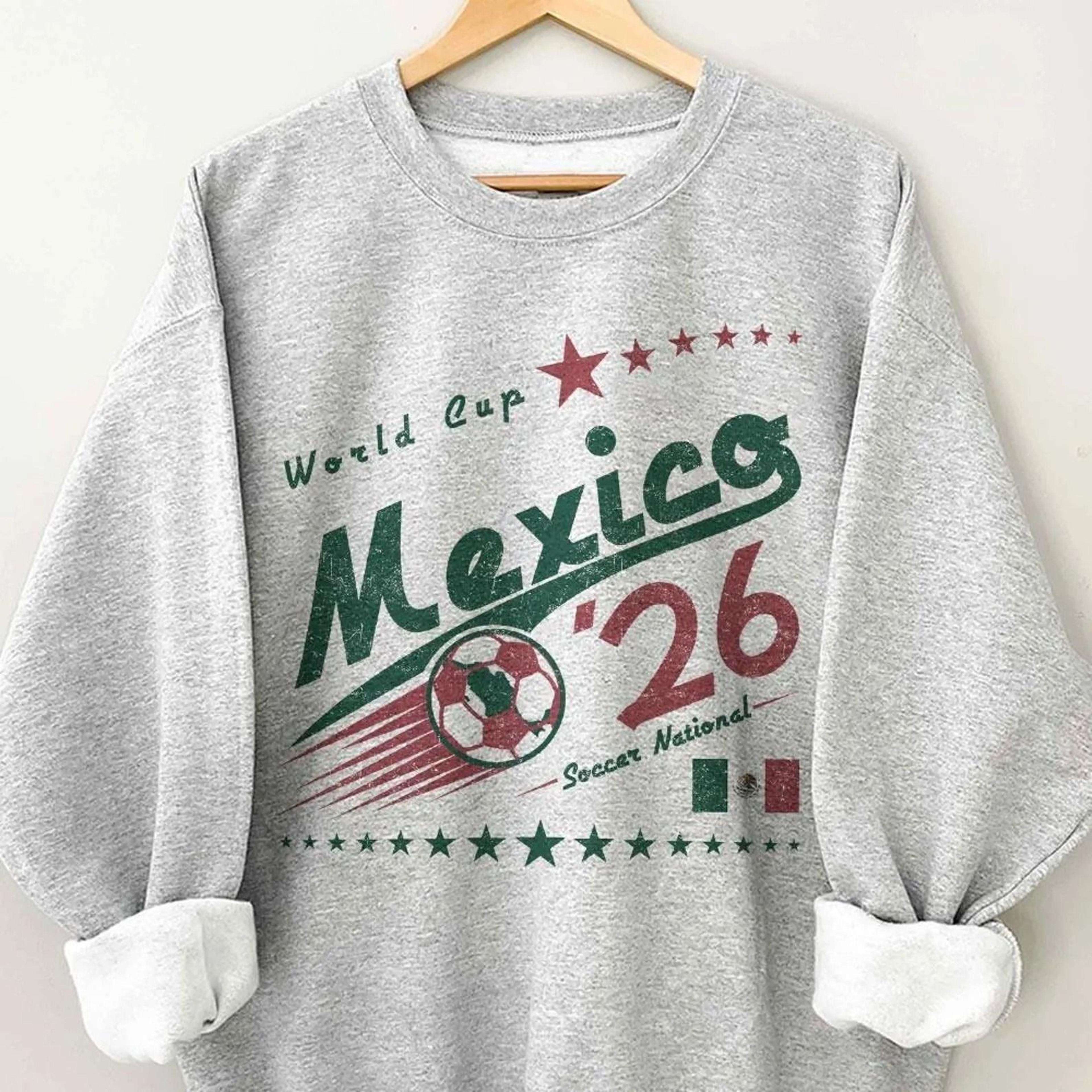Retro Mexico Soccer World Shirt  Vintage 90s Soccer Team Graphic Tee 1