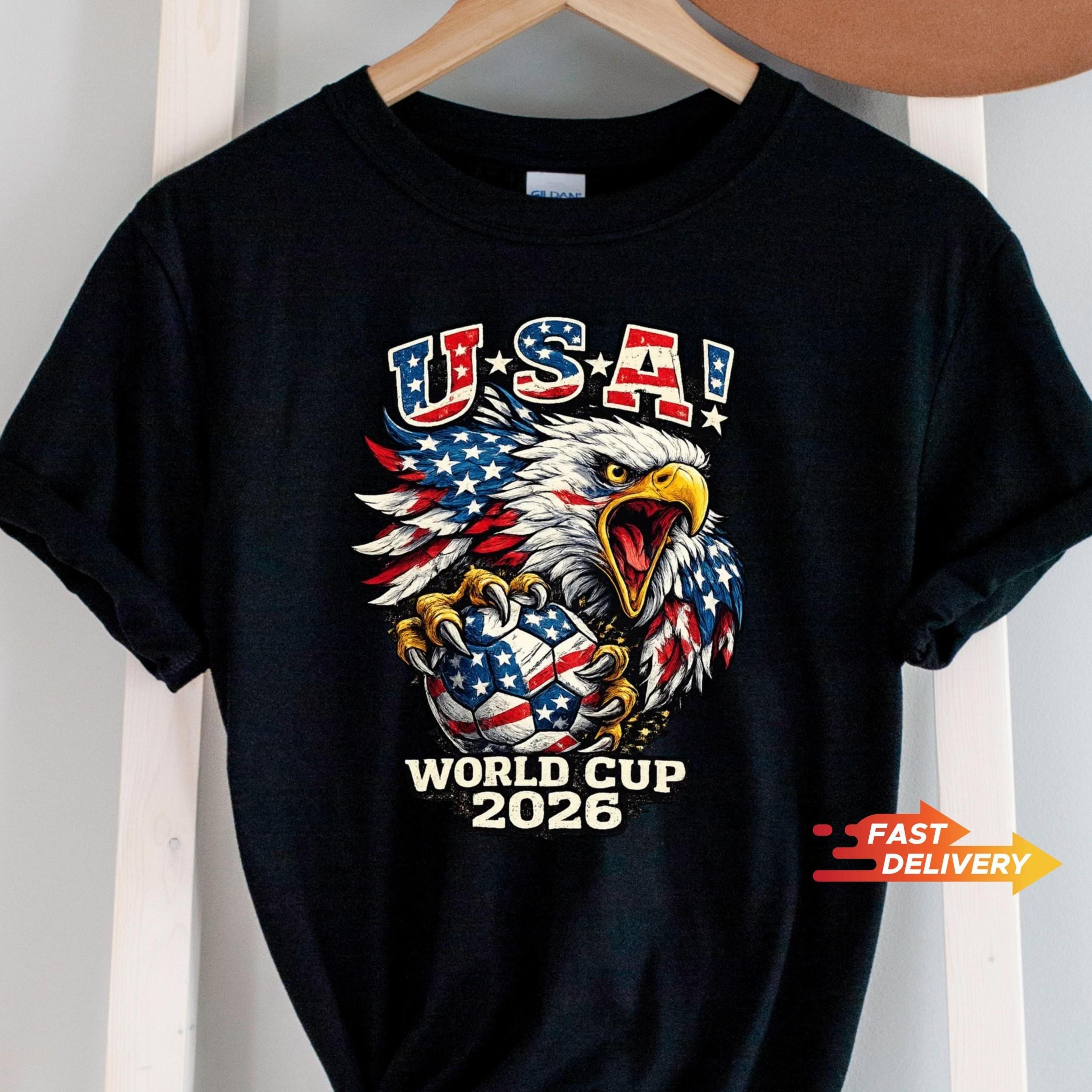 USA Soccer World Cup 2026 Eagle Shirt  Patriotic American Soccer Fan Tee 4