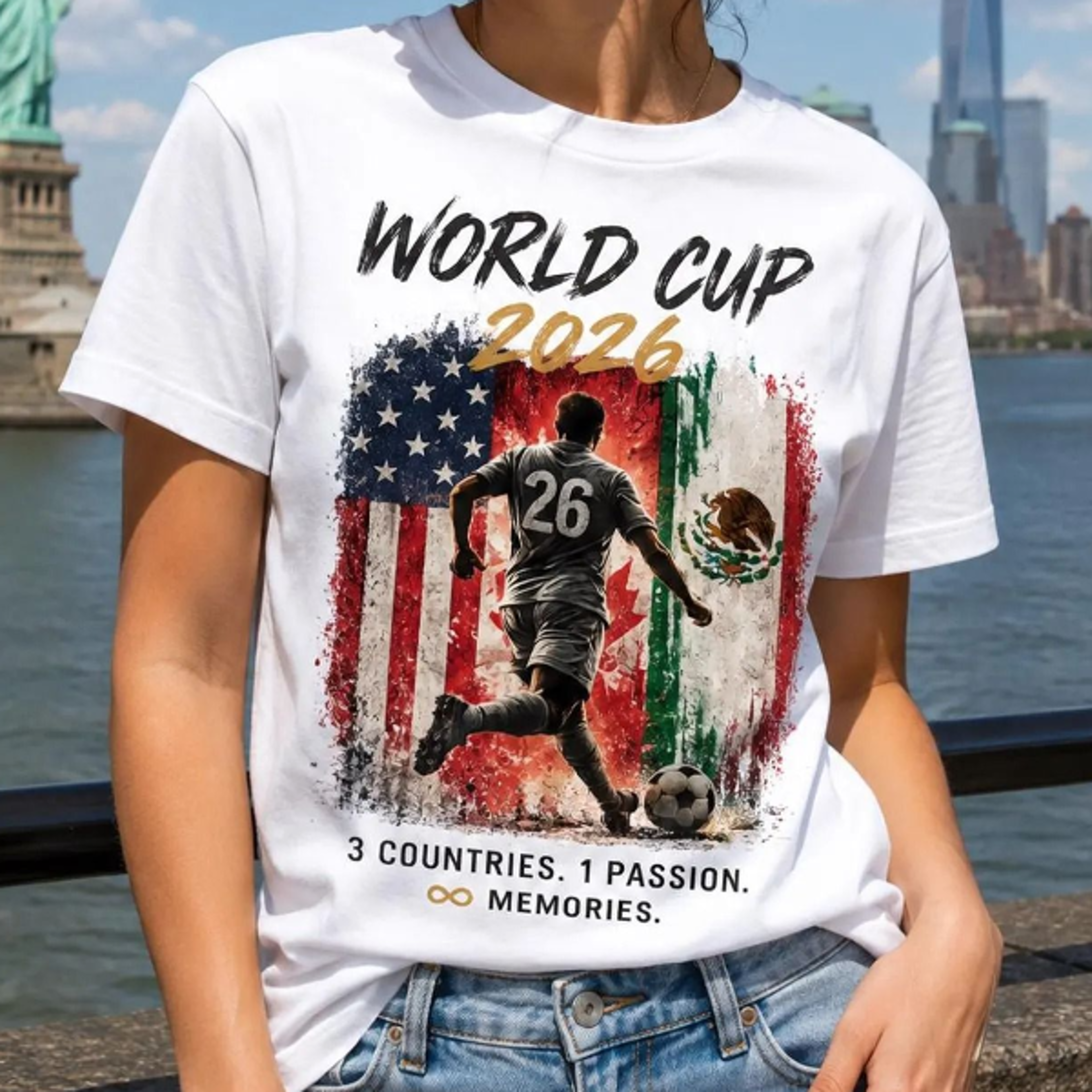 world cup 2026 soccer fan tee – usa mexico canada t-shirt | football fan apparel