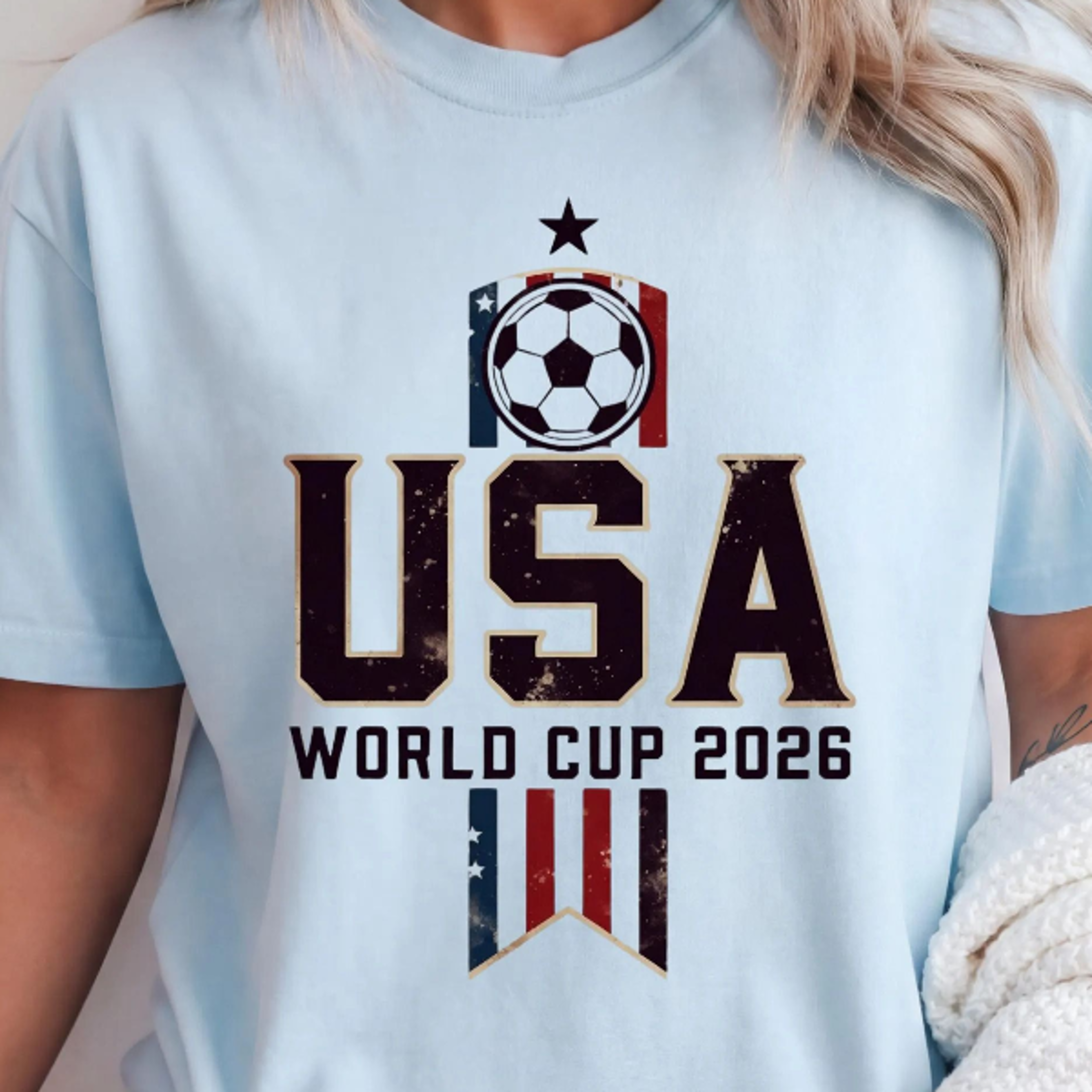 USA Soccer World Cup 2026 Shirt  Patriotic Soccer Tee  Vintage American Soccer Fan Game Day Shirt 2