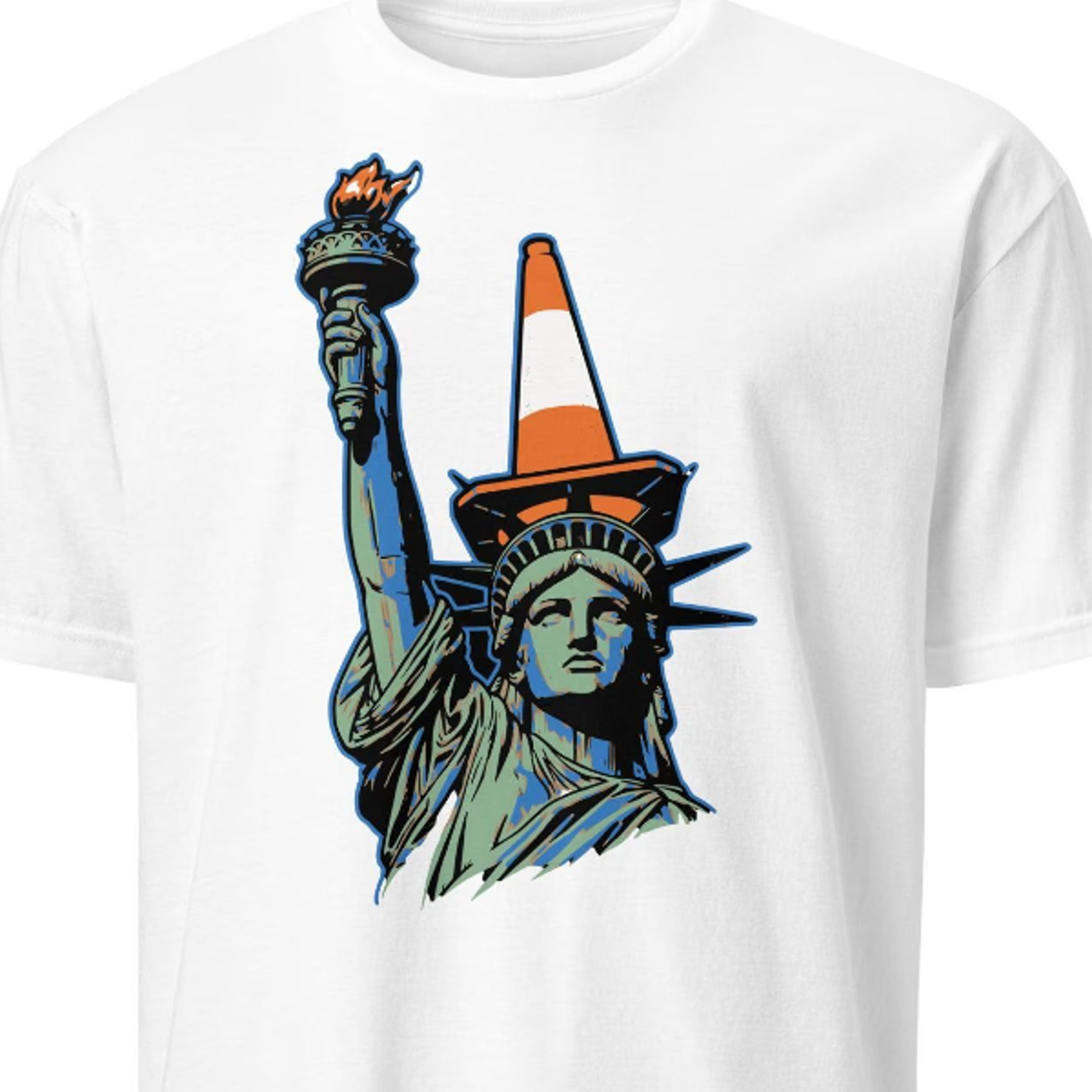 statue of liberty cone on head t-shirt – funny scotland world cup 2026 gift | tartan army football unisex tee