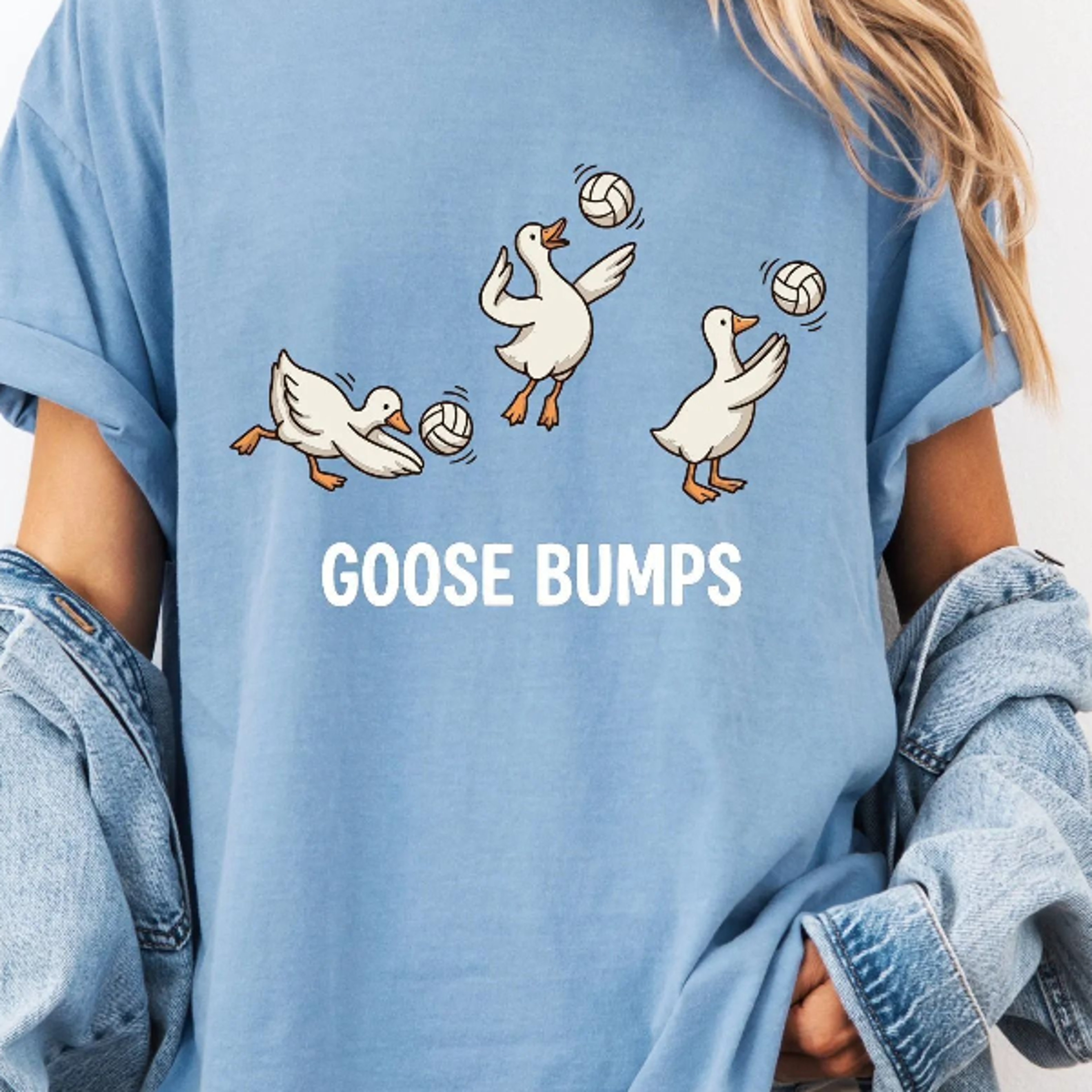 Funny Goose Volleyball Shirt Cute Goose Player Tee Volleyball Player Gift Sports Pun TShirt 3