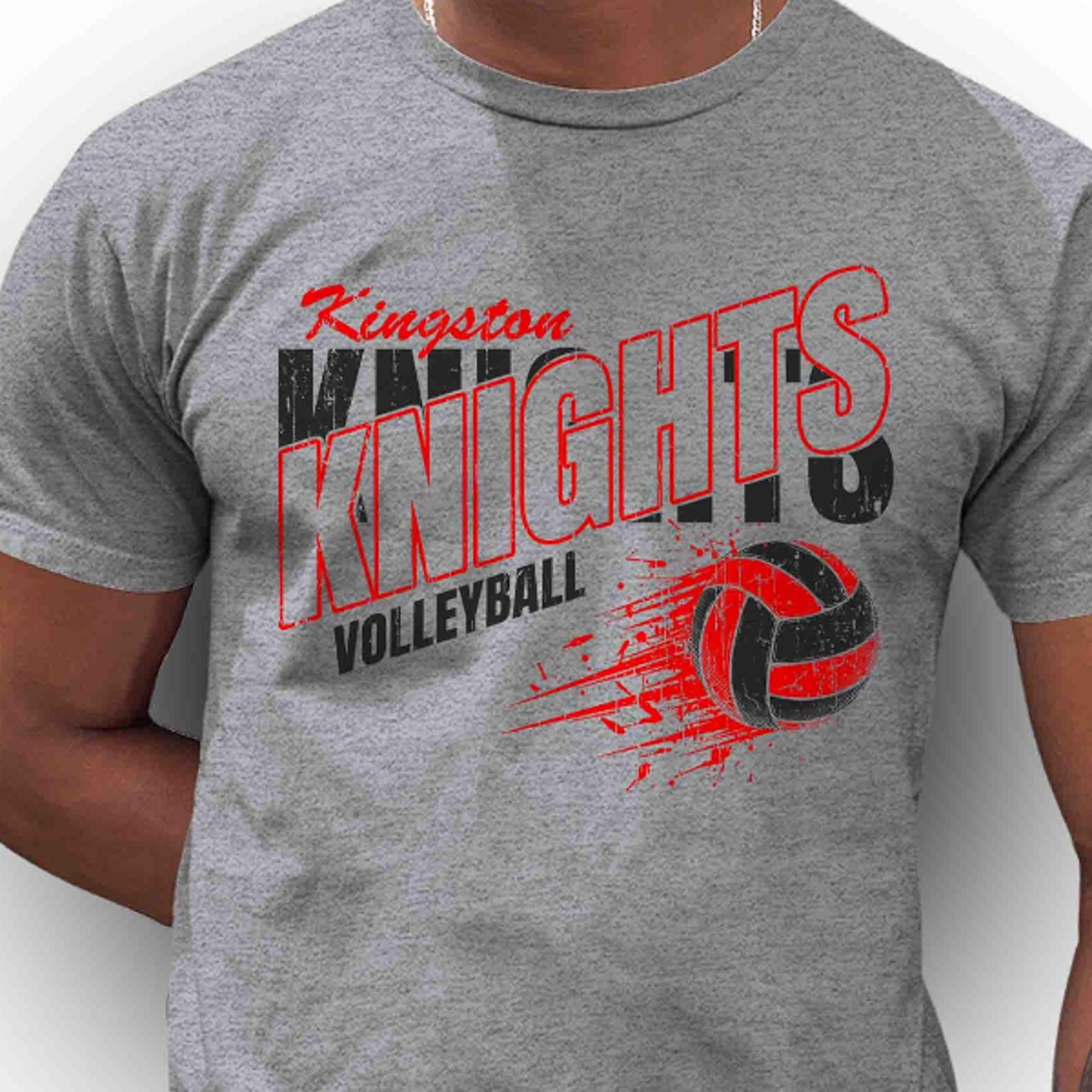 men's custom high school volleyball team shirt, grunge personalized volleyball t-shirt, custom player number tee
