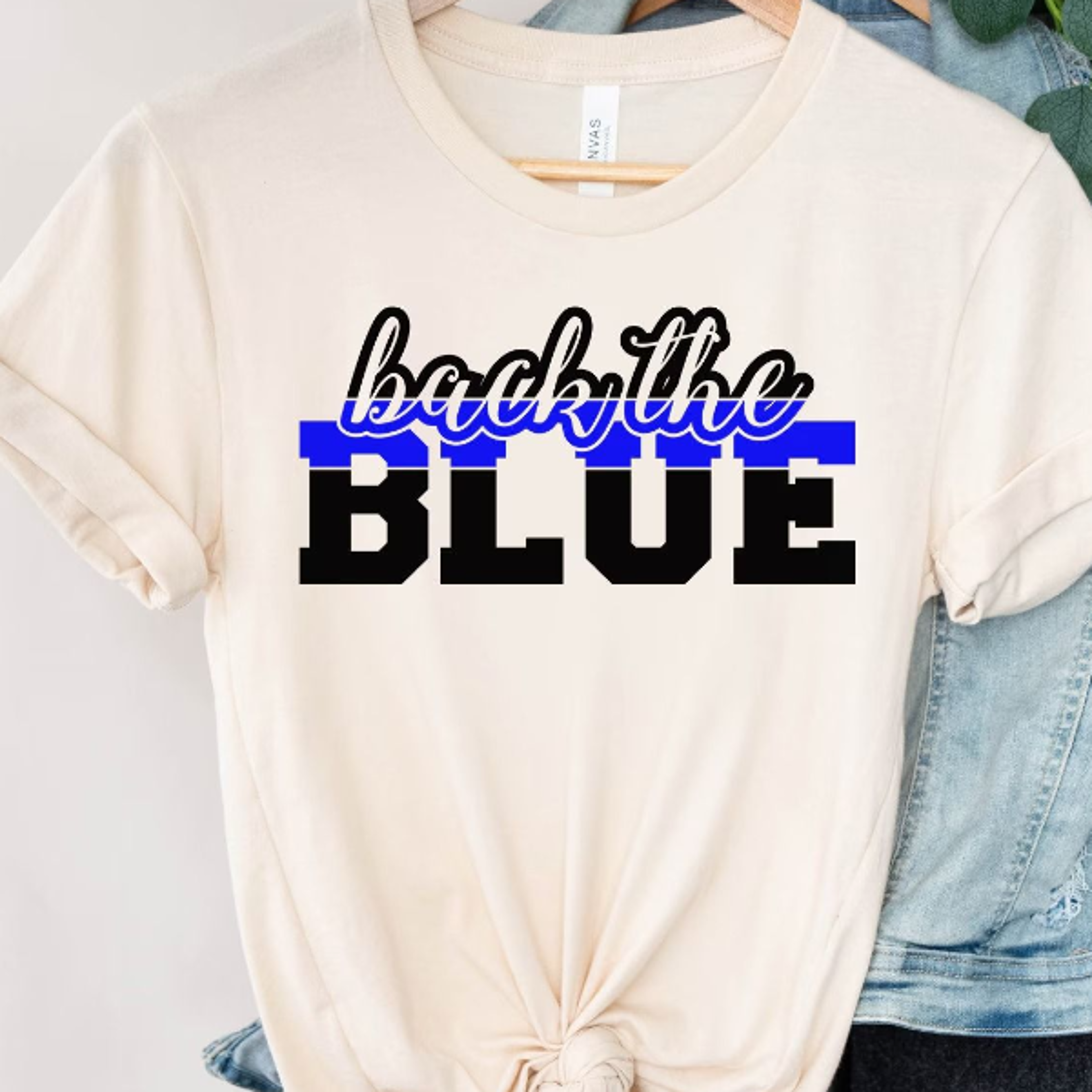back the blue t-shirt, police support shirt, thin blue line tee, law enforcement shirt