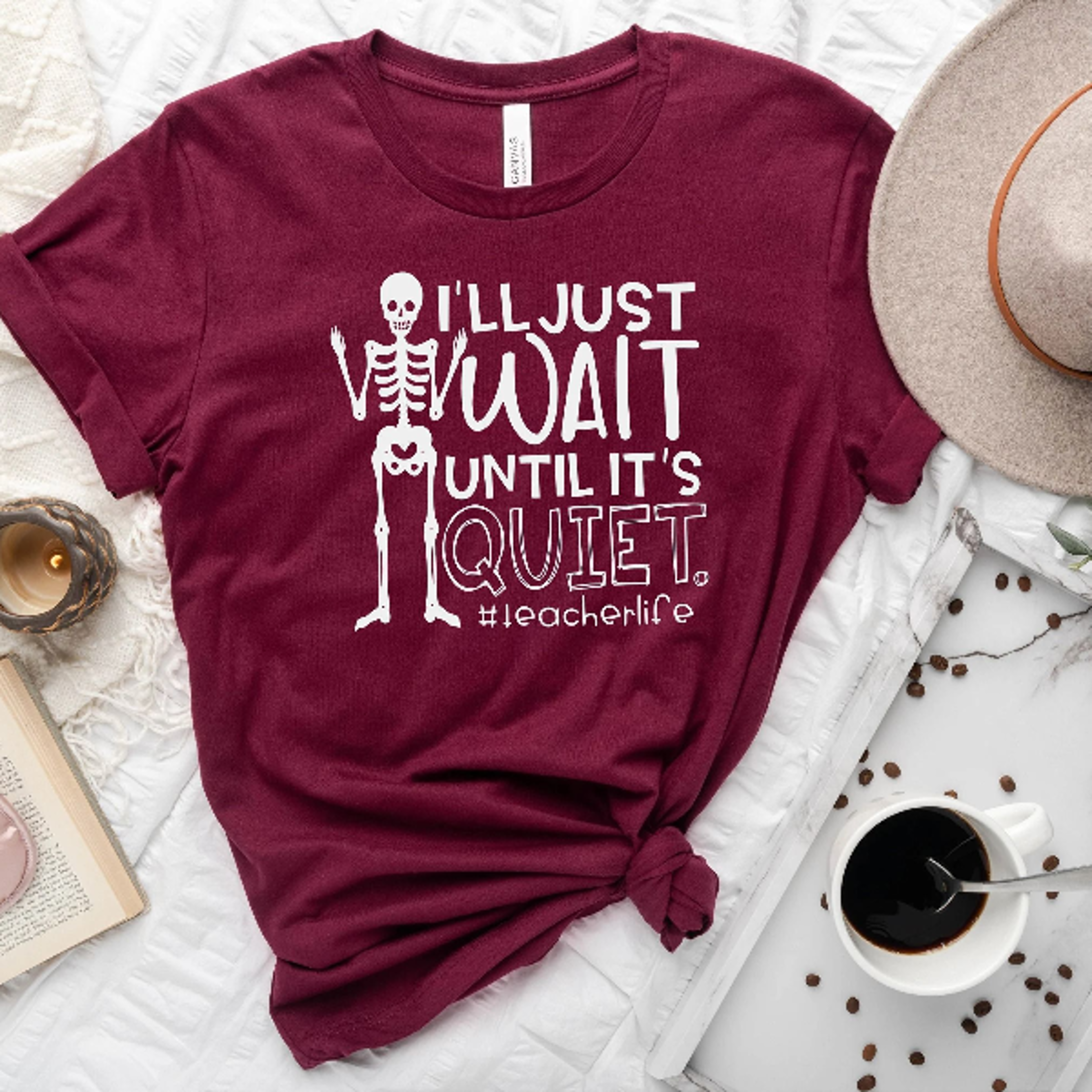 funny teacher shirt, i'll just wait until it's quiet tee, sarcastic teacher shirt, teacher gift for women,