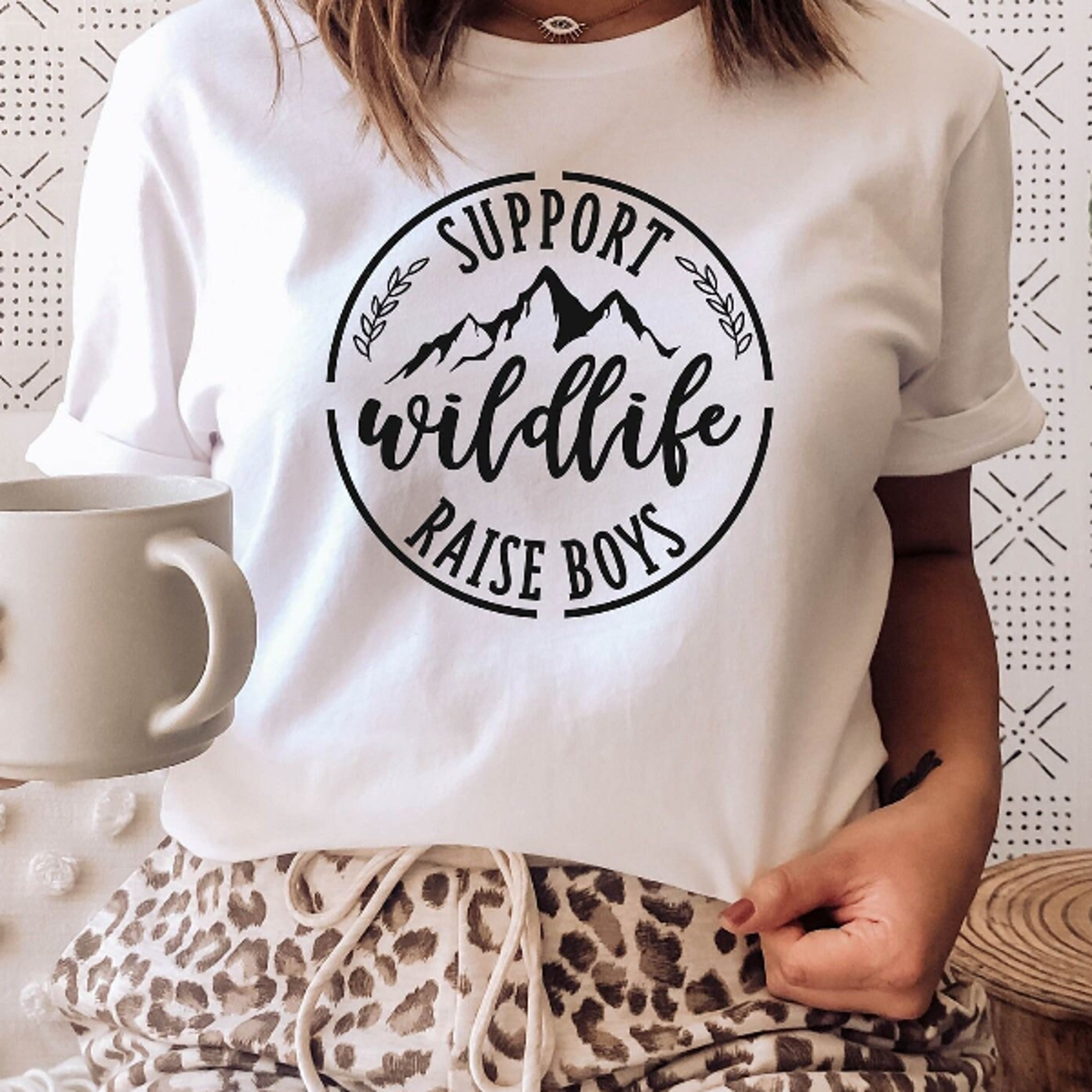 support wildlife raise boys shirt, boy mama shirt, funny mom tee, mother's day gift, mama shirt