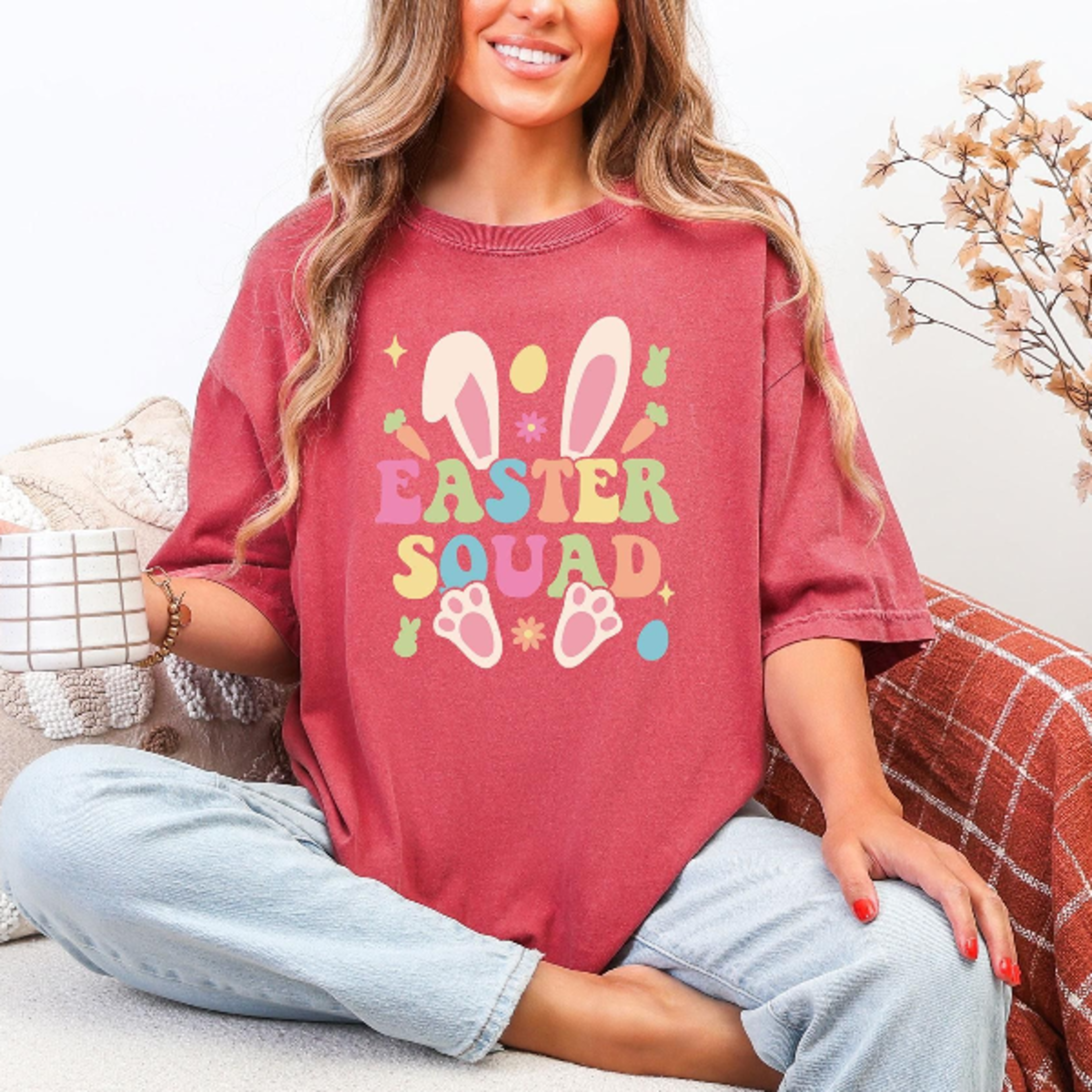 easter squad shirt, happy easter tee, bunny squad t-shirt, easter family matching shirts